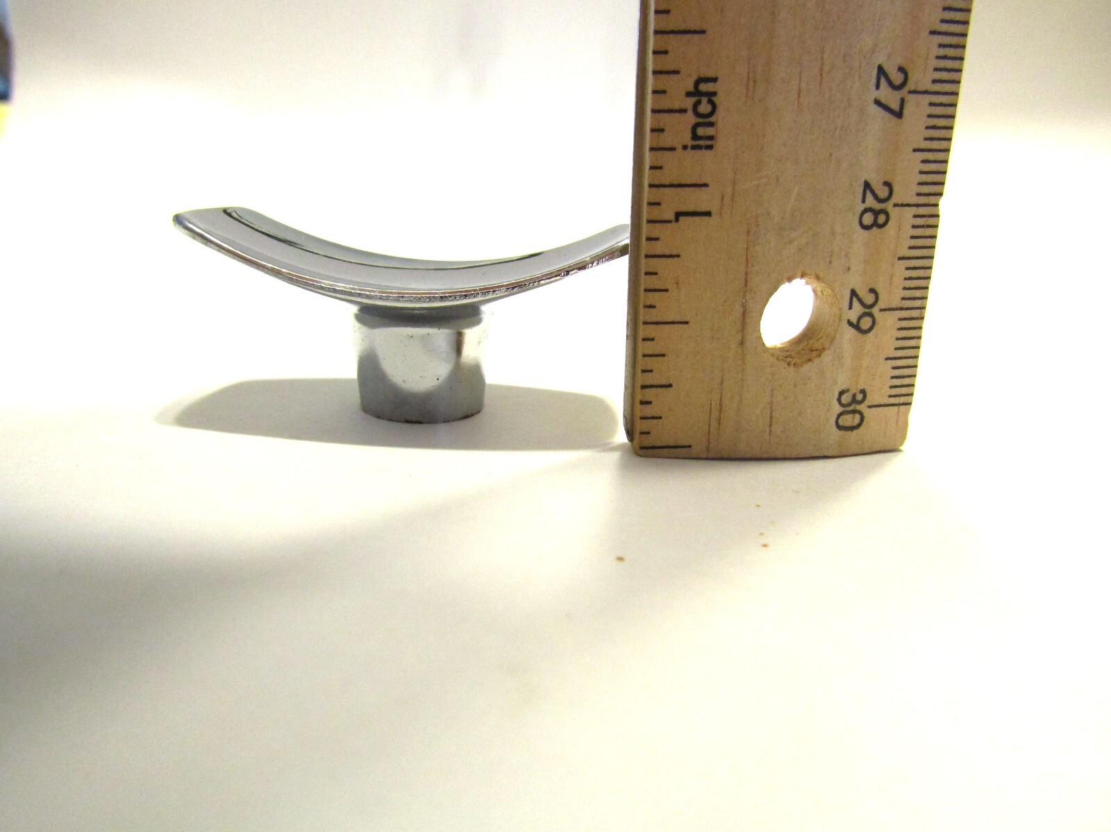 Vintage Nos Rectangular Chrome Drawer Knobs 1″ x2″ Concave Cabinet Door Pulls