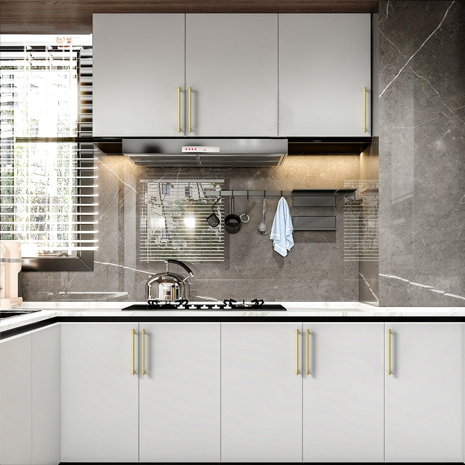 Asidrama 10 Pack 7.5 Inch192Mm Brushed Gold Cabinet Pulls Kitchen Cabinet