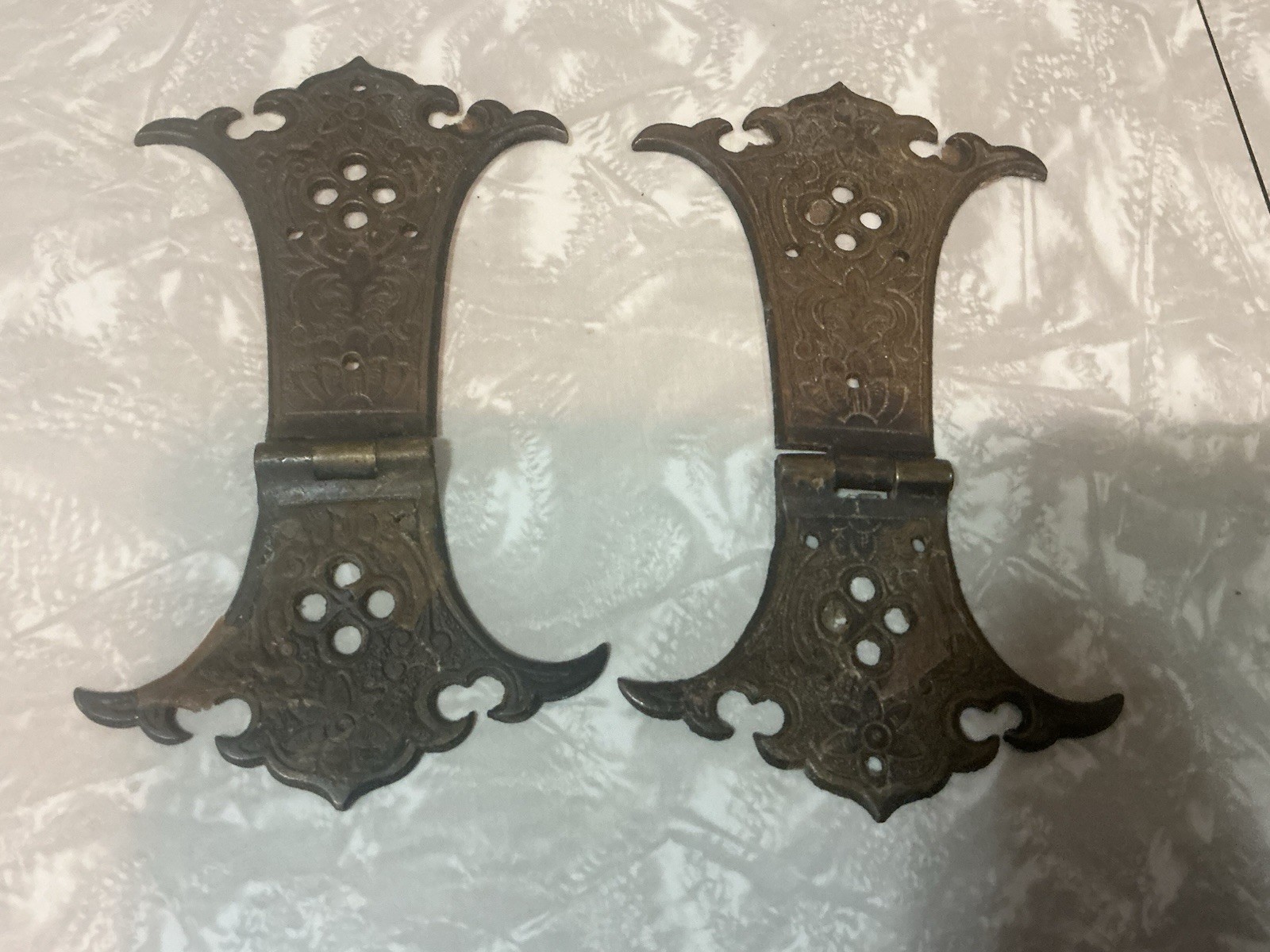 Original Antique 19th/20th Century Brass Period Hinges Spectacular! Priced pair