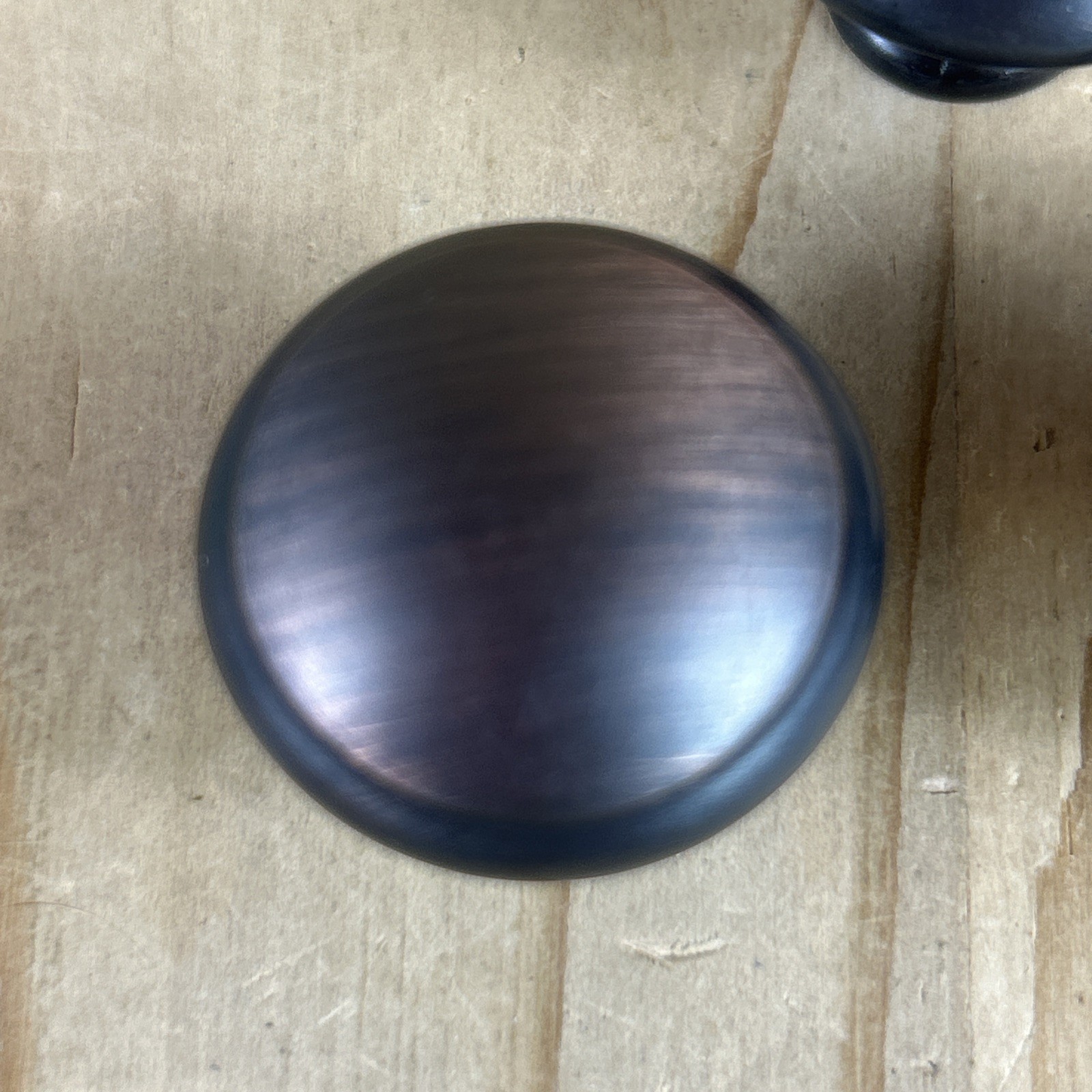 Round Mushroom Drawer Cabinet Knobs Set Of 2 Oil Rubbed Bronze 1.25 Inch