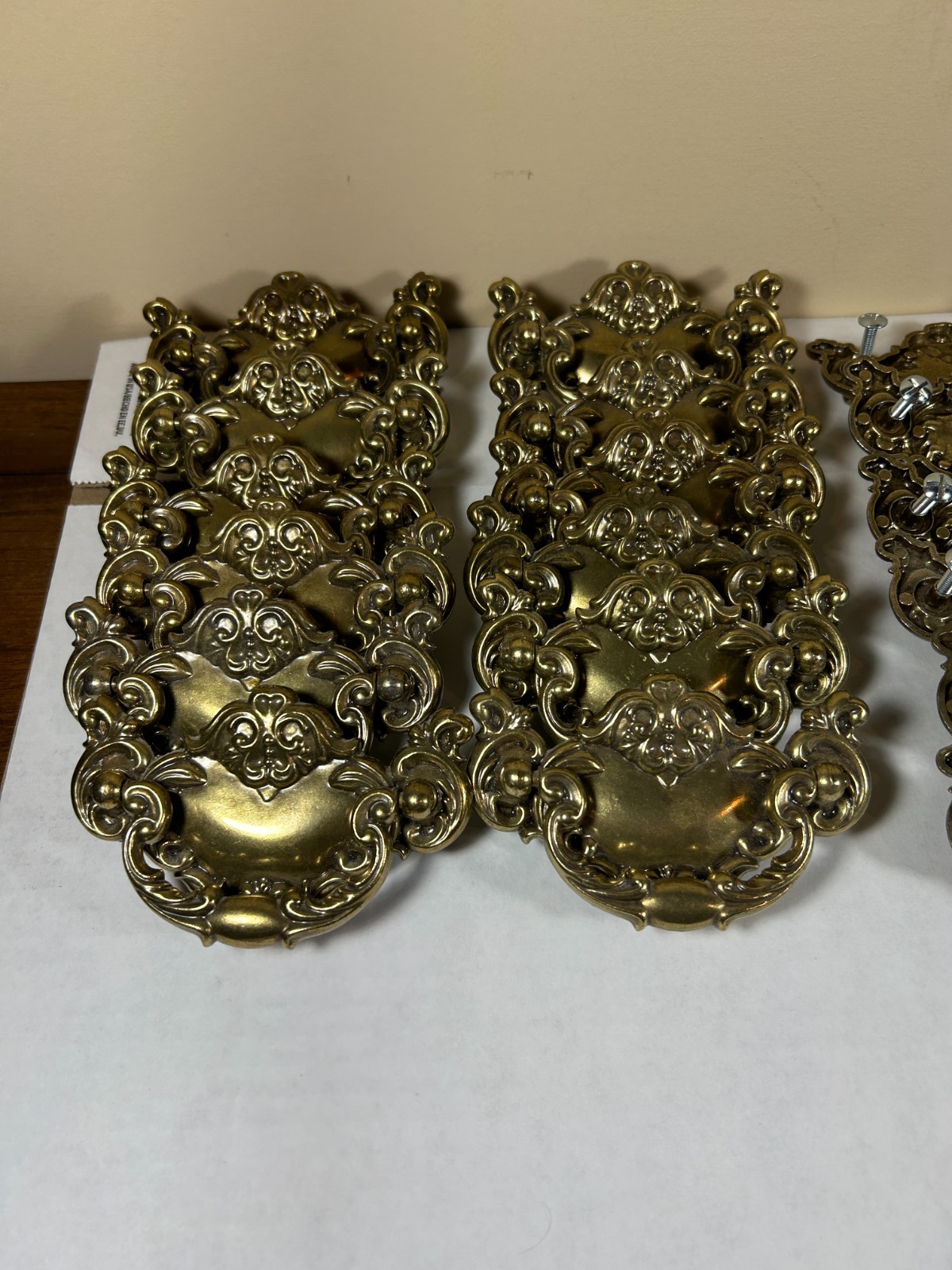 Lot of 24 French Provincial Ornate Brass Drawer Pulls Handles B-1873-0
