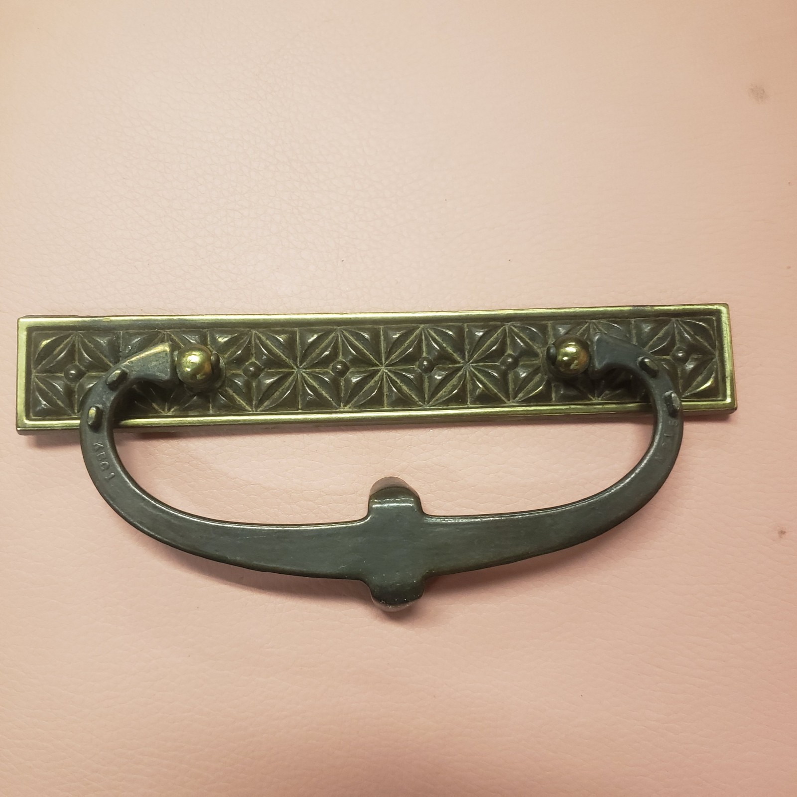 Vintage KBC Brass Gothic Drawer Pull Barrett Style Bail Handles 6.25″ 5 in