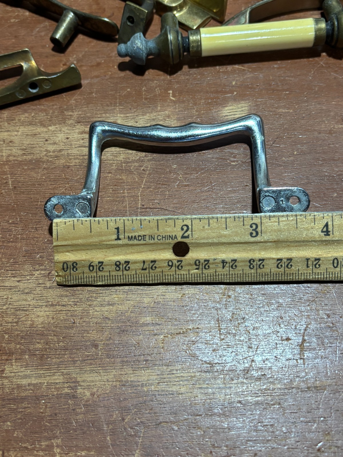 Vintage Lot of 12 Misc Variety Mixed Materials Door Handles Pulls Some Matching