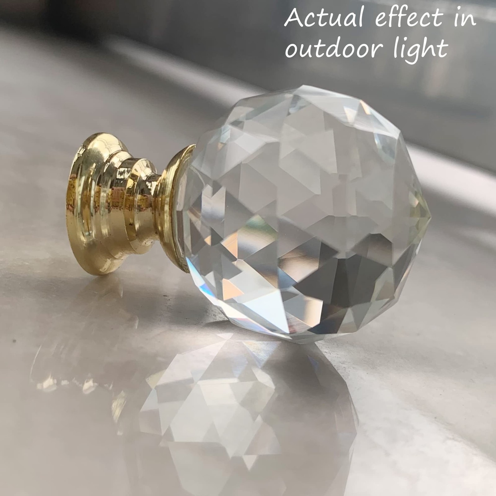 Xiaoyztan Crystal Cabinet Knobs,1 Inch(25 mm) Round Glass Knobs Kitchen Cabin…