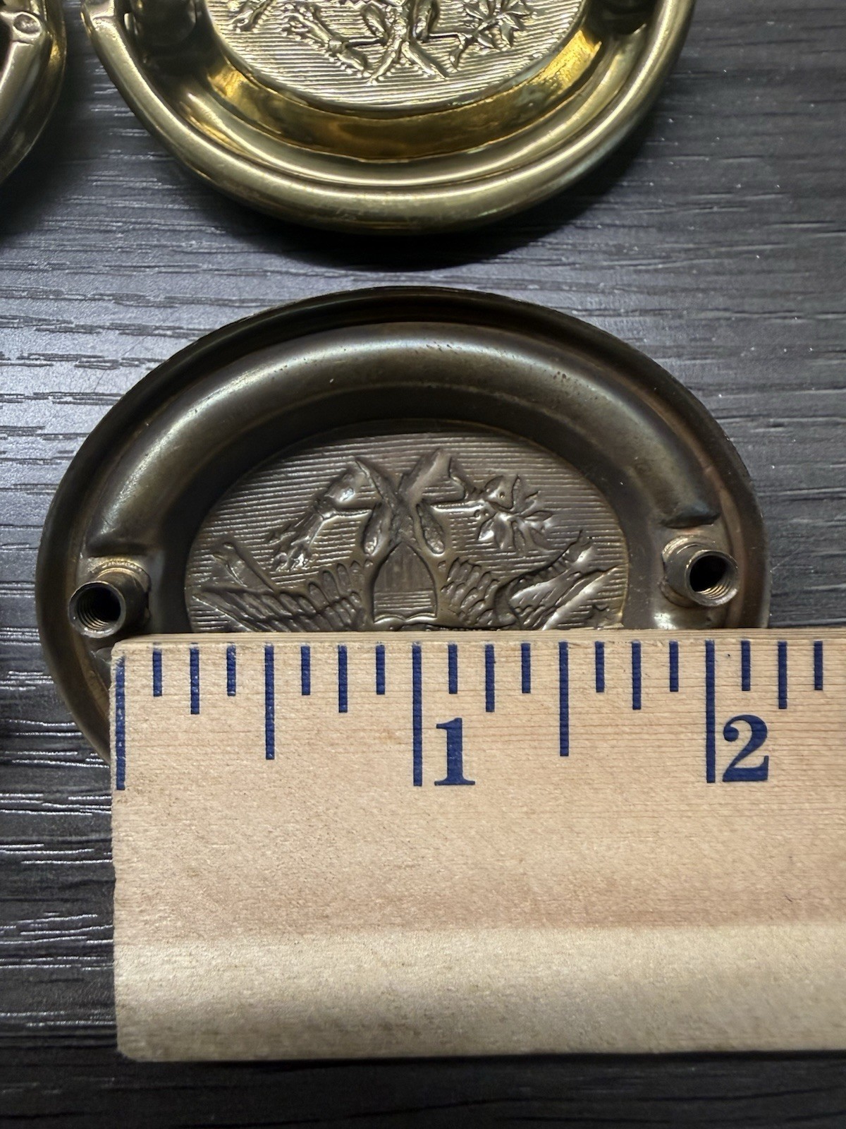 8 RARE Keeler Brass HEPPLEWHITE AMERICAN OVAL EAGLE Drawer Pulls Handles NOS (3)