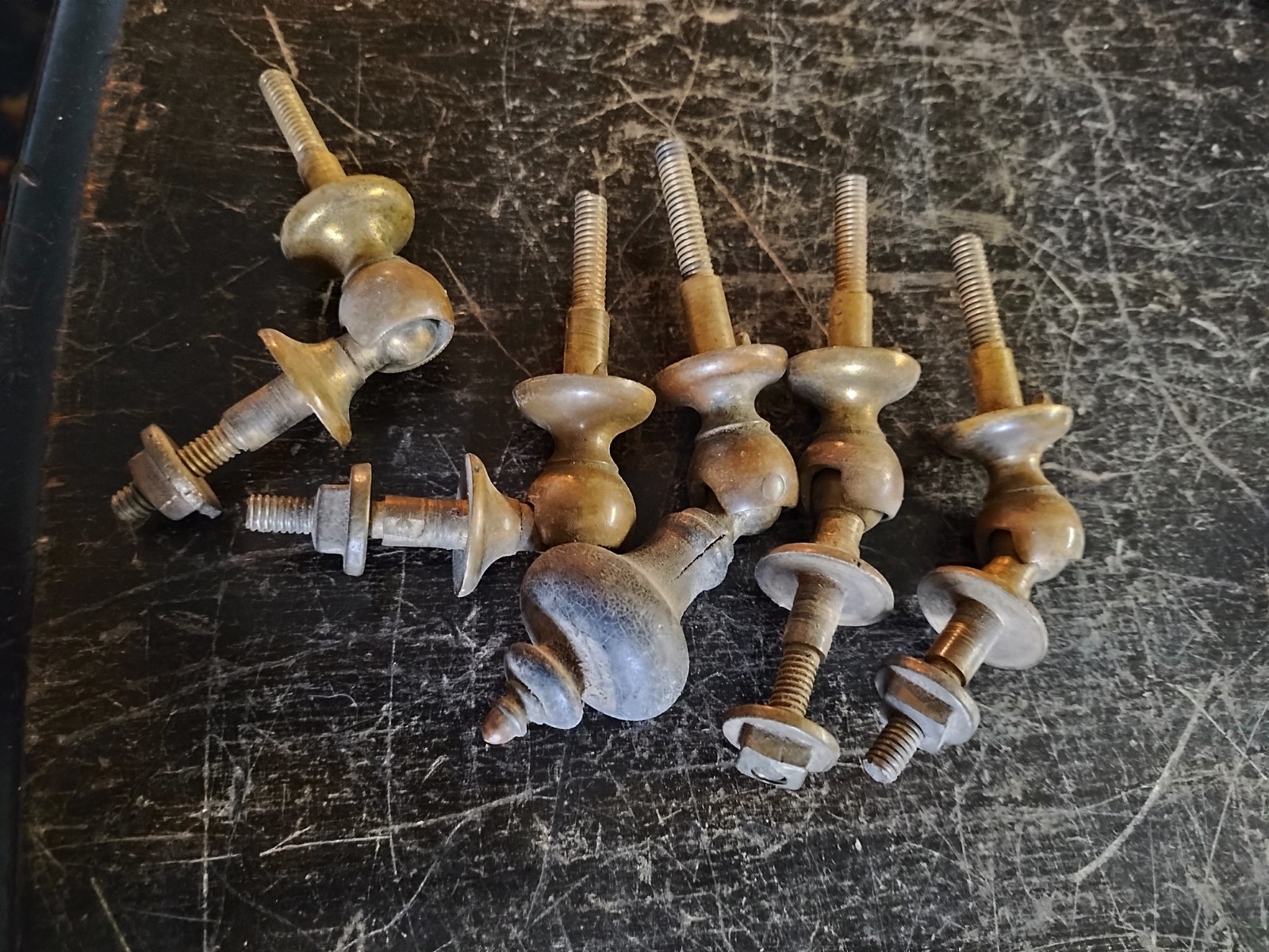 Brass Victorian TEARDROP Dresser Drawer Pulls Hardware Posts