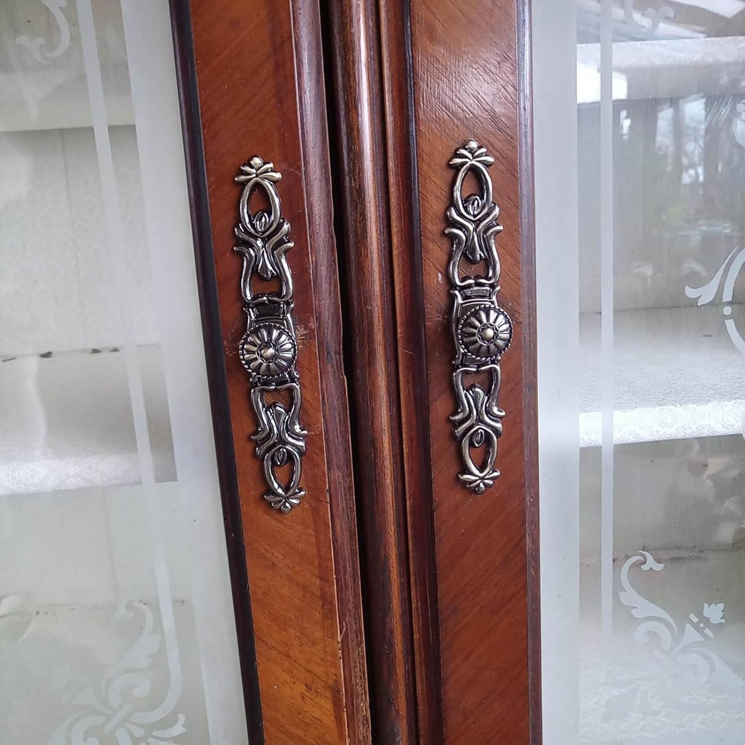 2Pcs Vintage Style Pulls Handles, Antique Bronze Cabinet Knobs for Furniture Dra