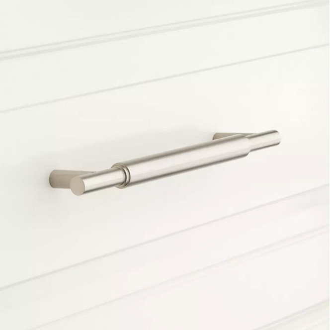 3-3/4″ Colmar Solid Brass Cabinet Pull – Brushed Nickel