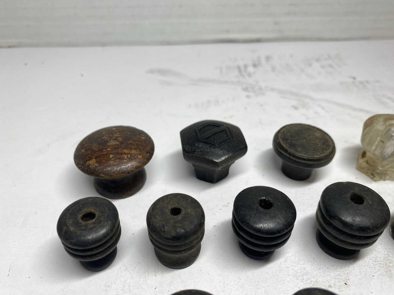 Vintage Lot Of 25 Various Mixed Material Pulls Knobs