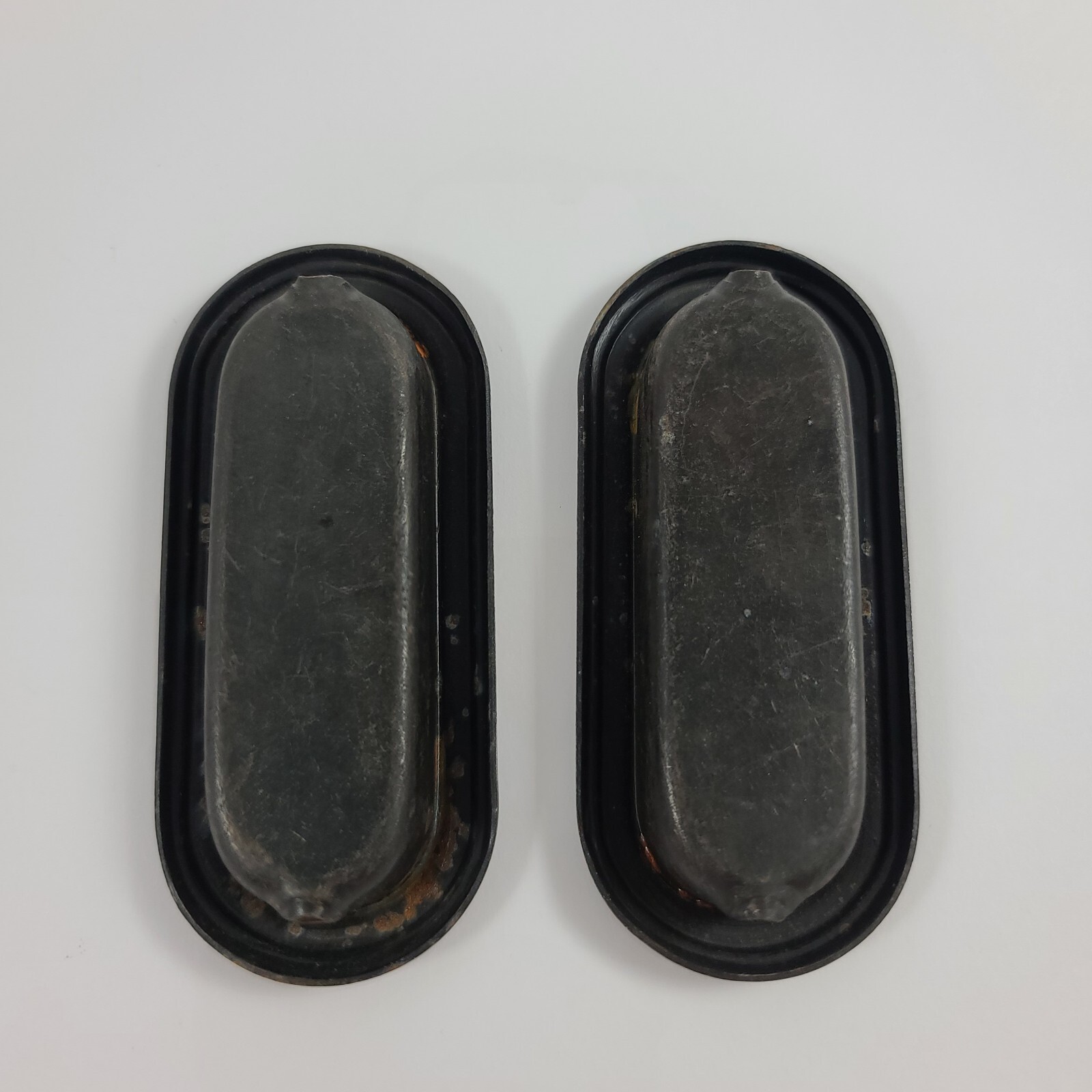 Vintage 1960s Amerock Recessed Drawer Pull Pair Finger Pull 1582