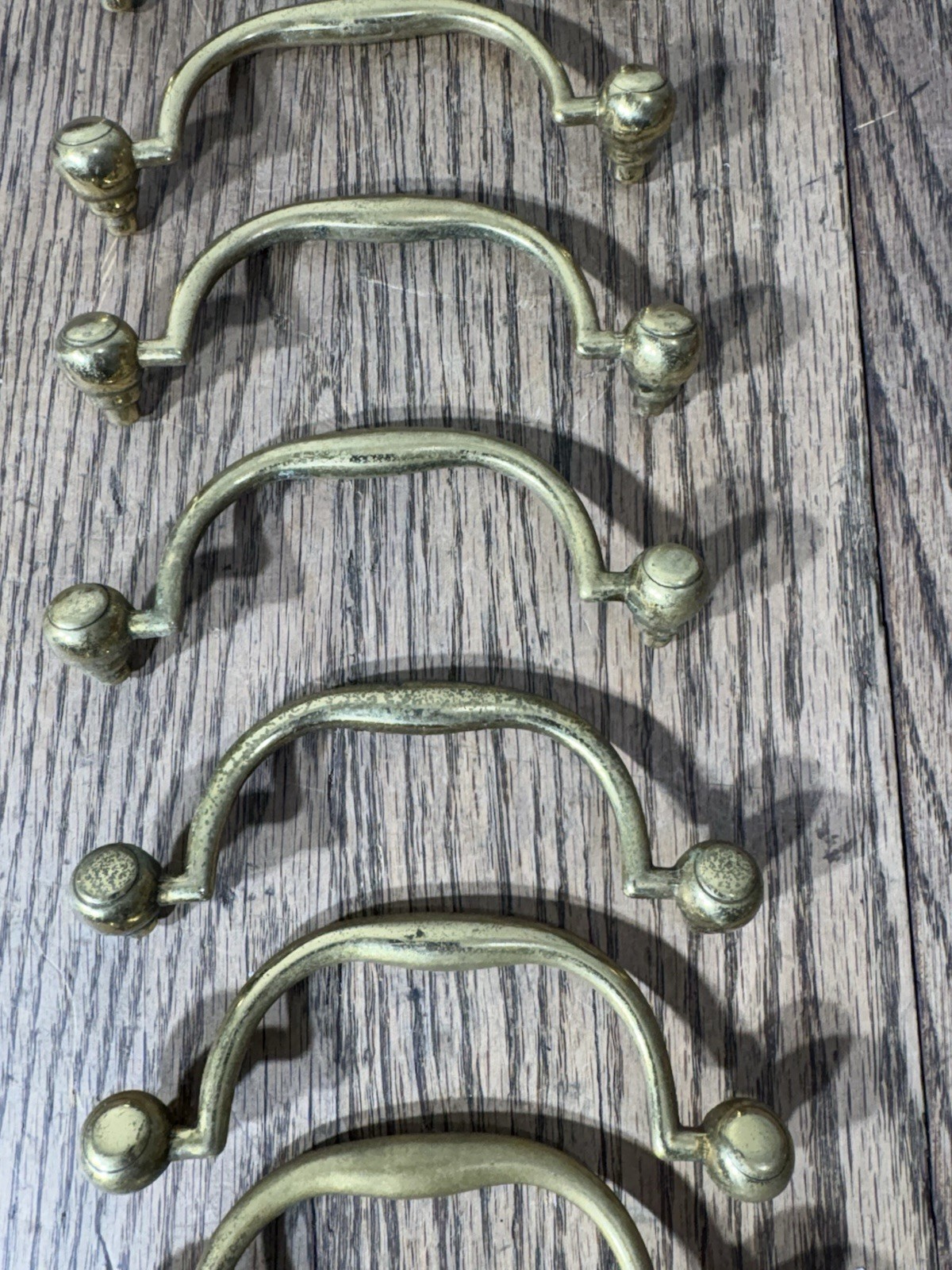 Vintage Antique Lot Brass Drawer Pulls Heavy Knobs Handles Furniture Hardware