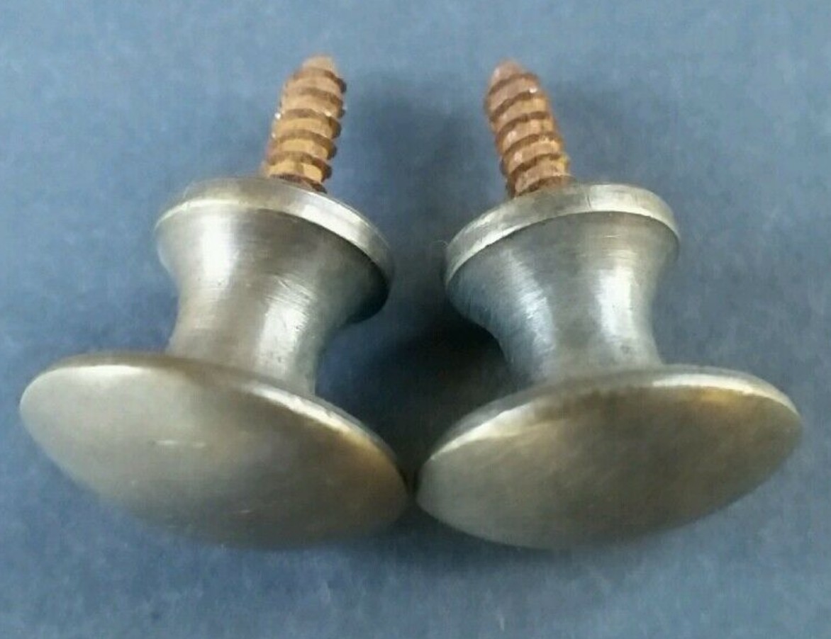 10 Solid Brass Stacking Barrister Bookcase Hoosier 3/4″ Knobs handles pulls #K1