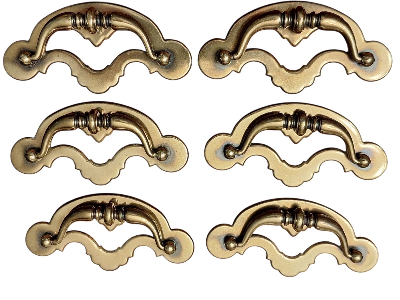 MCM Brass Drawer Pulls 3″ 1/2 Screw Center Count Of 6