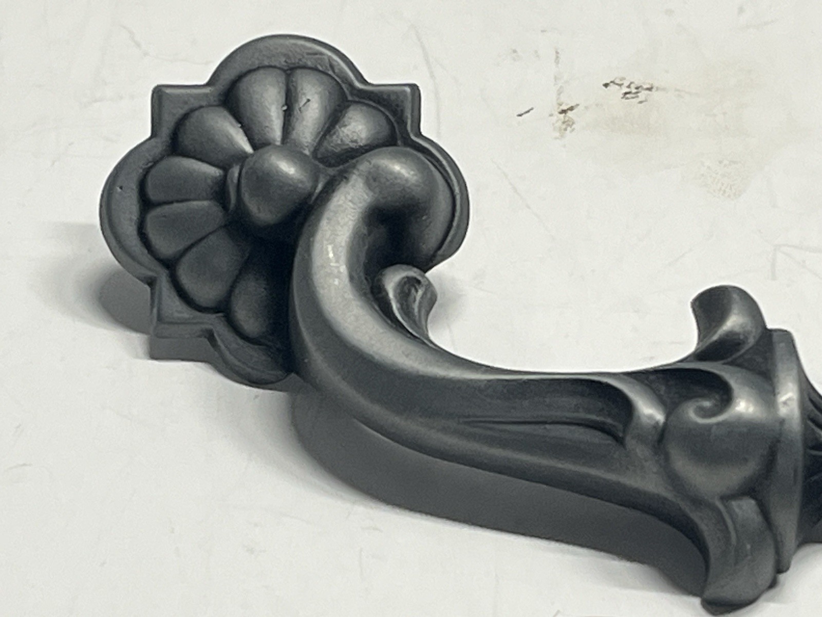 Vintage NOS KBC Heavy Gray/Black Ornate Fixed Pull