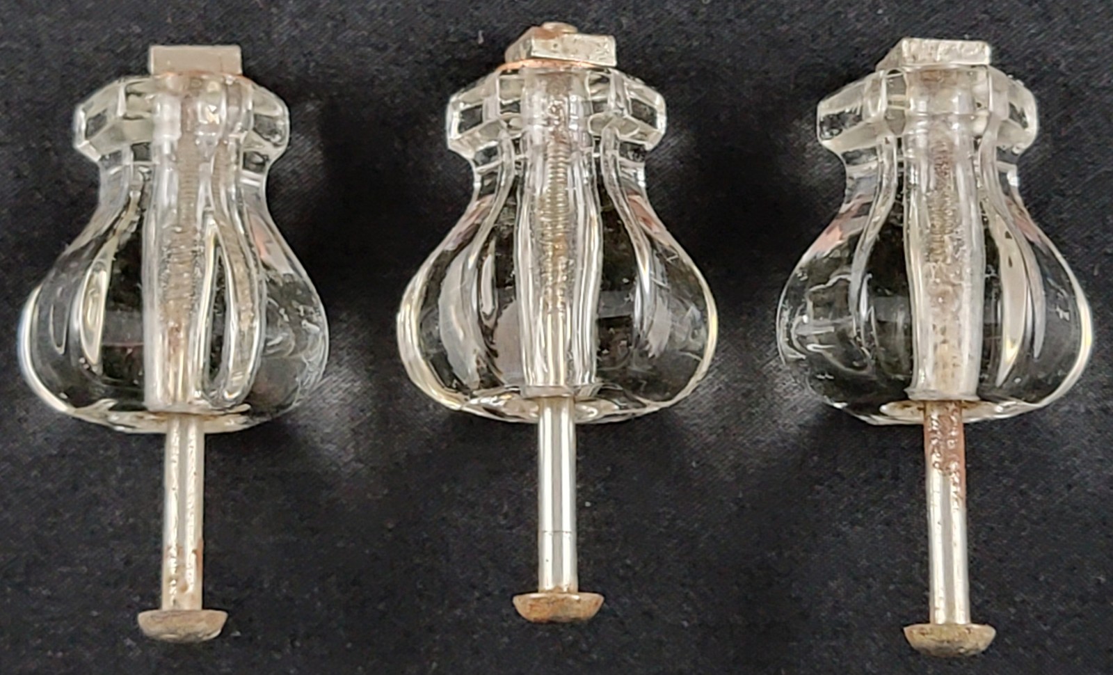 Vintage Drawer Pull Knobs Lot Clear Glass, Wood, White Porcelain All Ship