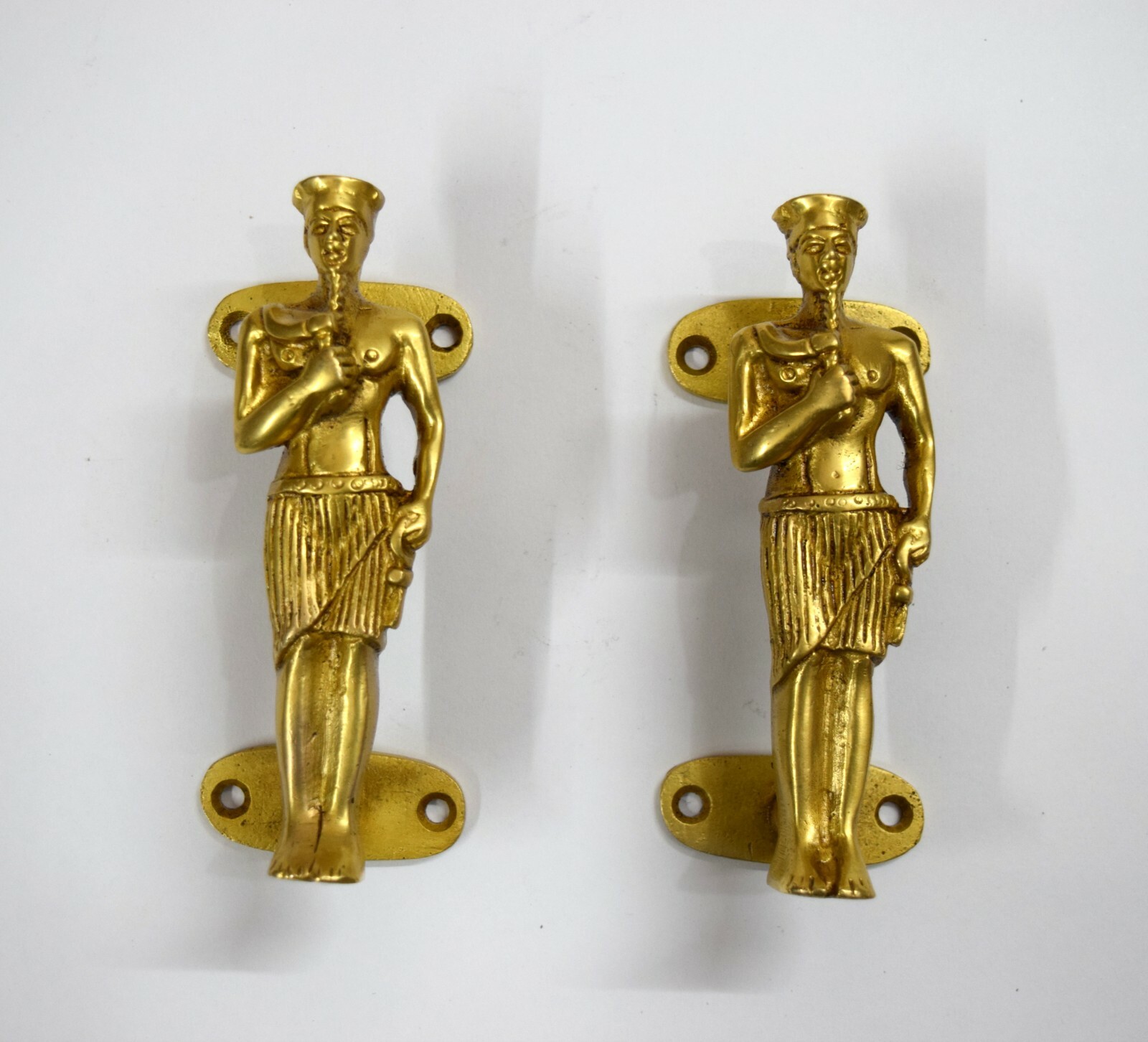 Brass Egypt Man Handle Pair King Door Pull Imperial Style Cabinet Handle EK699