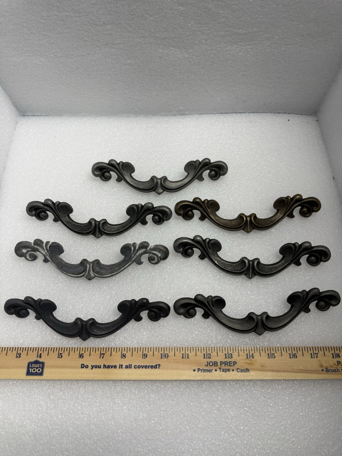 7 Vintage-Savage French Provincial Solid Drawer Pull 8”Different Finishes,