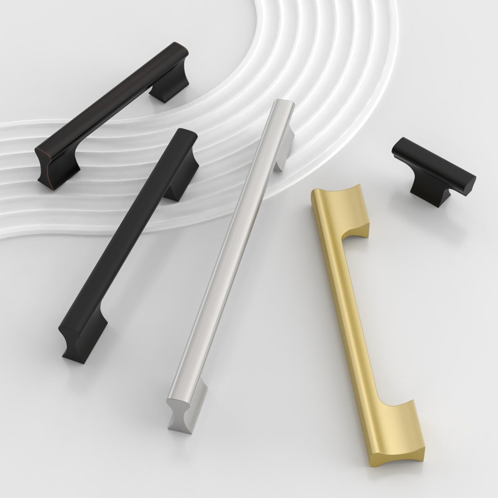 Knoklock 10 Pack 10 Inch254Mm Kitchen Cabinet Handles Brushed Gold Cabinet