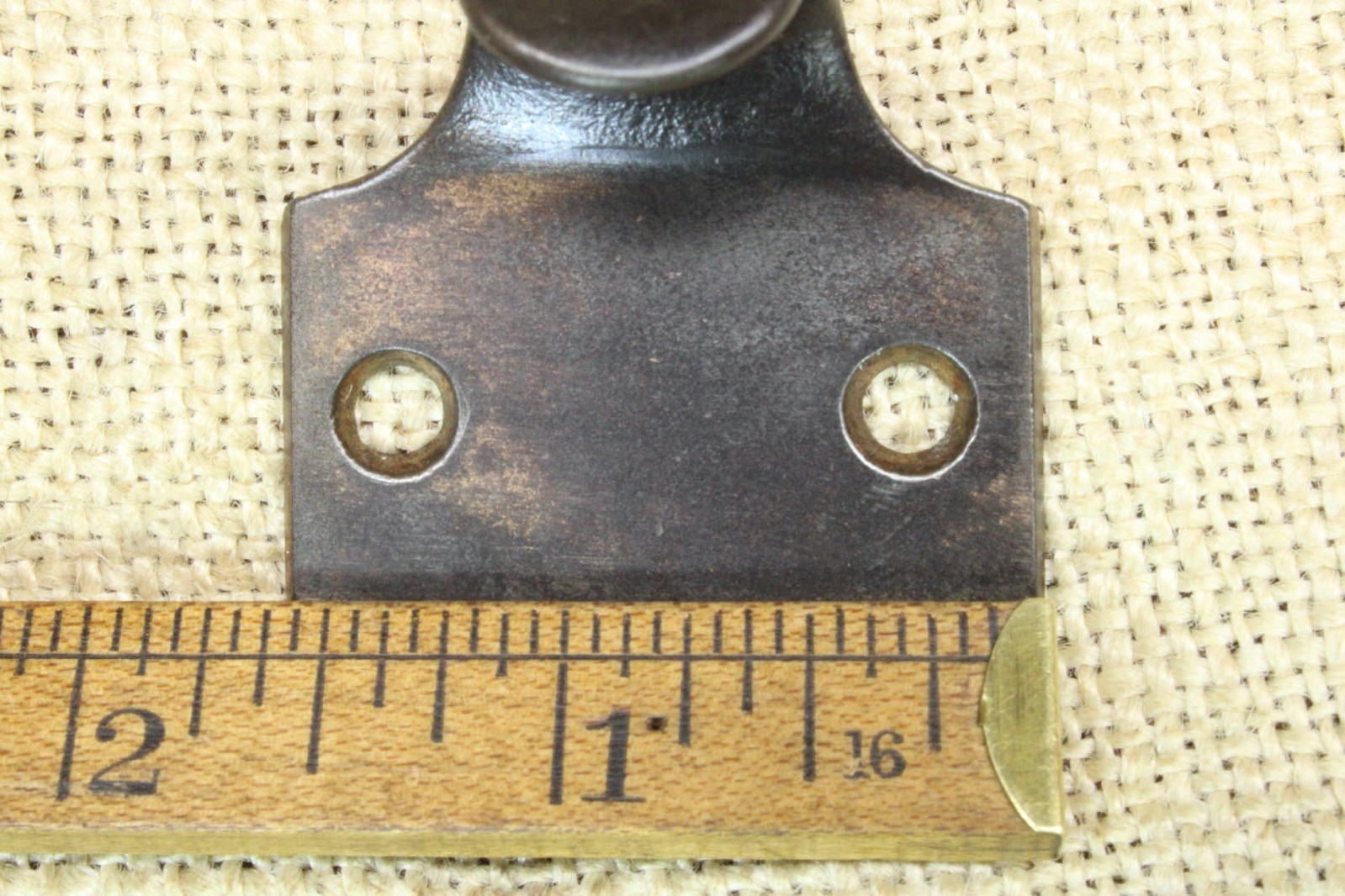 Old Window Sash Lift 1 5/8″ Drawer Pull Handles Brass Color Cast Iron Smooth