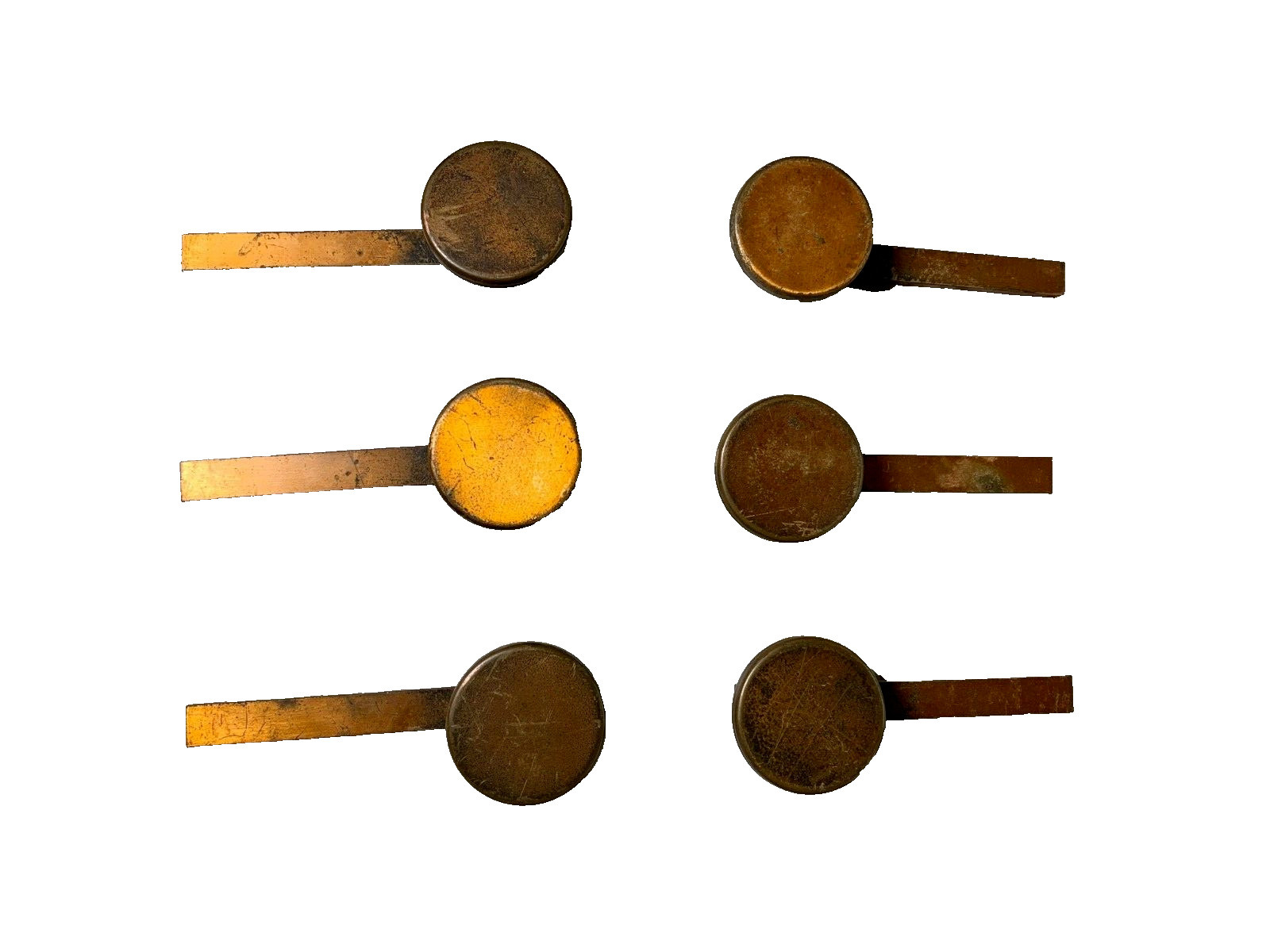 Antique Vintage Art Deco Brass Metal Dresser Bureau Drawer Knob Pulls Handles