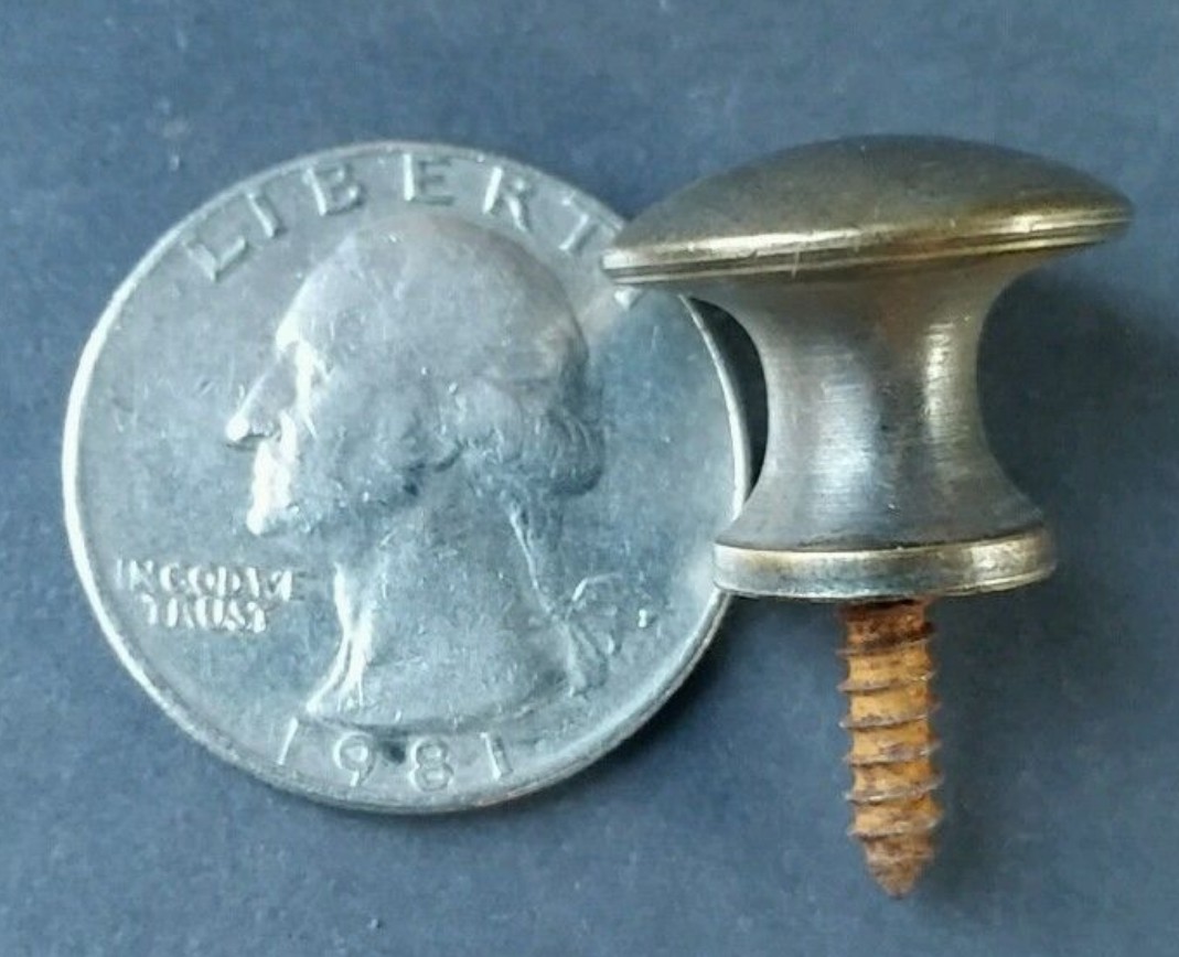 10 Solid Brass Stacking Barrister Bookcase Hoosier 3/4″ Knobs handles pulls #K1