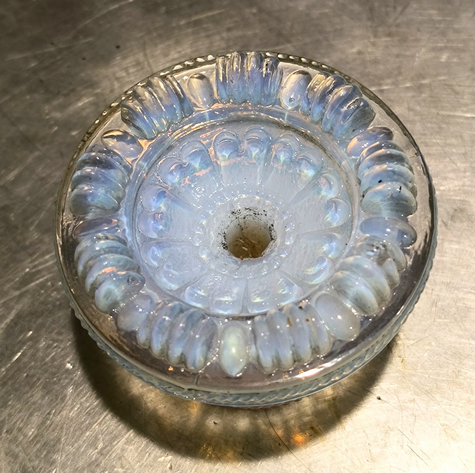 Ten Antique Opalescent Sandwich Glass Drawer Pull, Knob Available Priced Each
