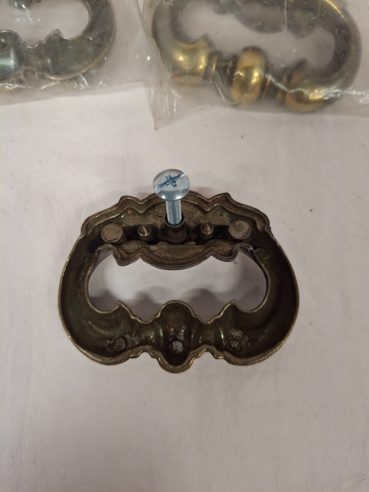 Lot of 3 Amerock BP764-AE Antique English Brass Furniture Knob Handle Cabinet