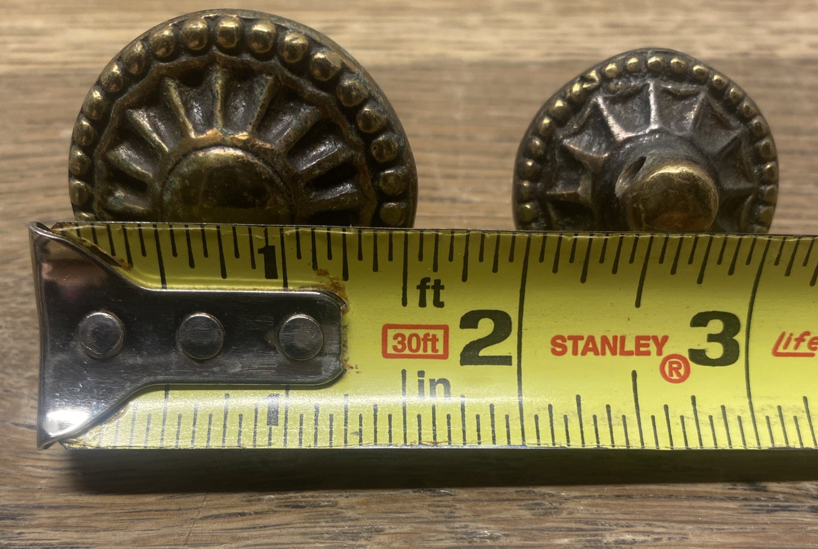 6 VTG Brass Ornate Victorian Brass Bail Drawer Handles & 5 Matching Round Knobs
