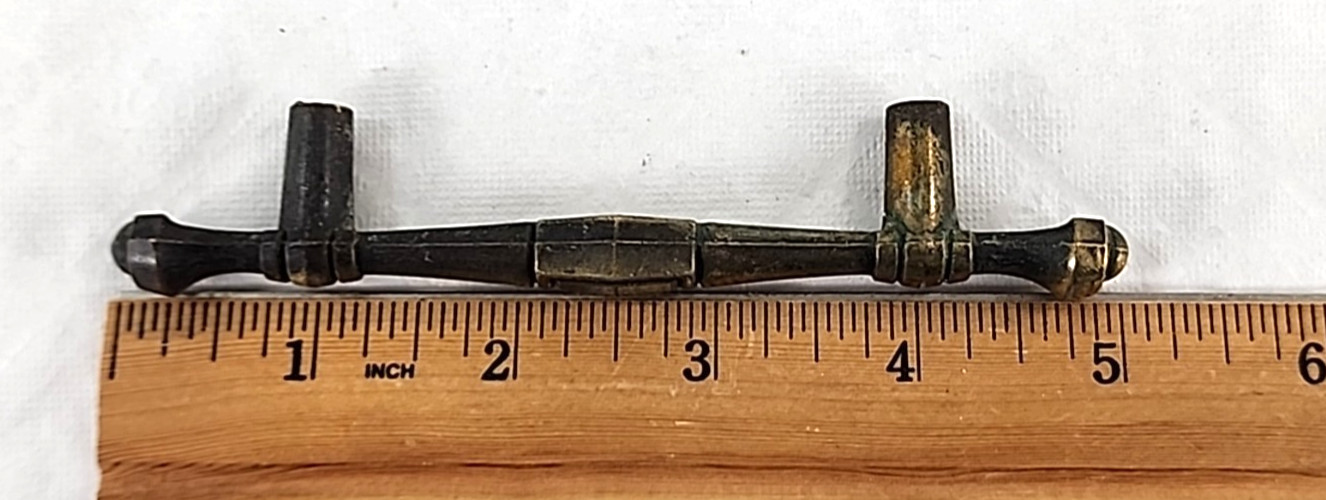 Lot of 18 Vintage Hyer Colonial Antiqued Brass Drawer Pull 5″ long 3″ center