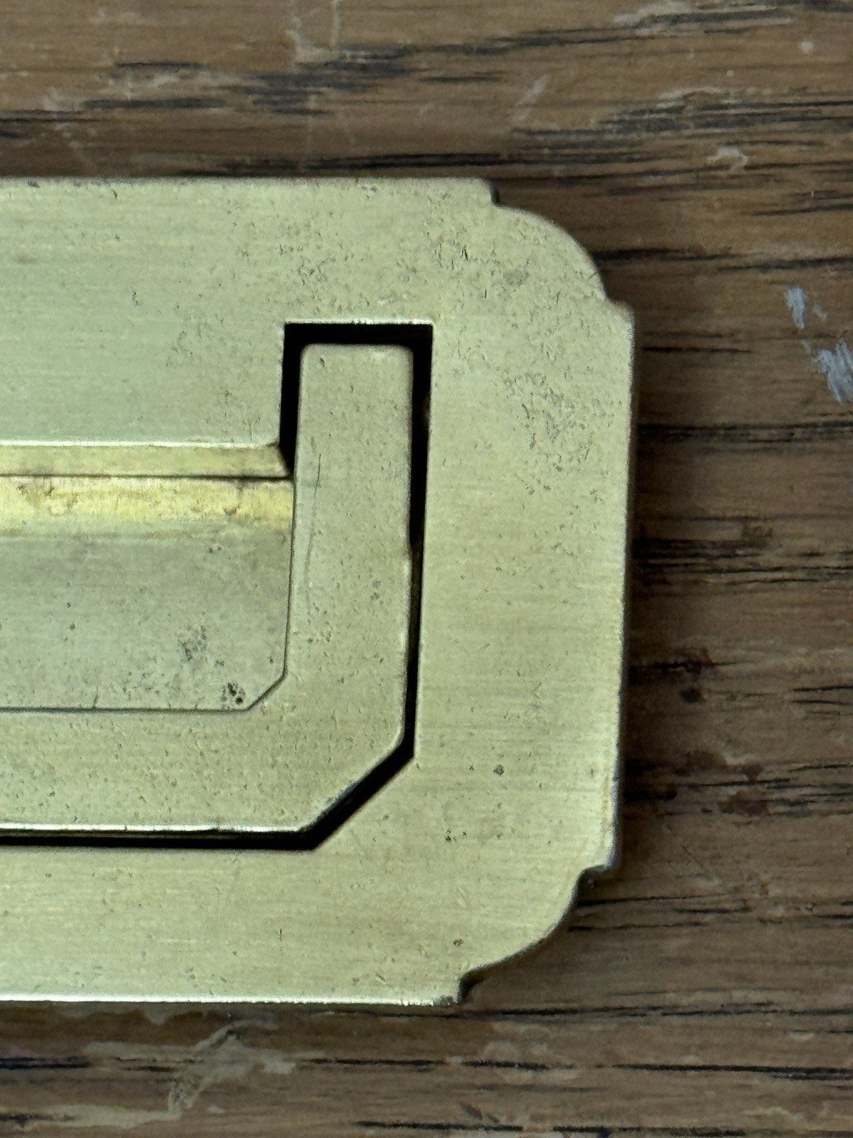 Rare Vintage 60-70’s Henredon Brass Small Campaign Drawer Pull Handle 3 c-c