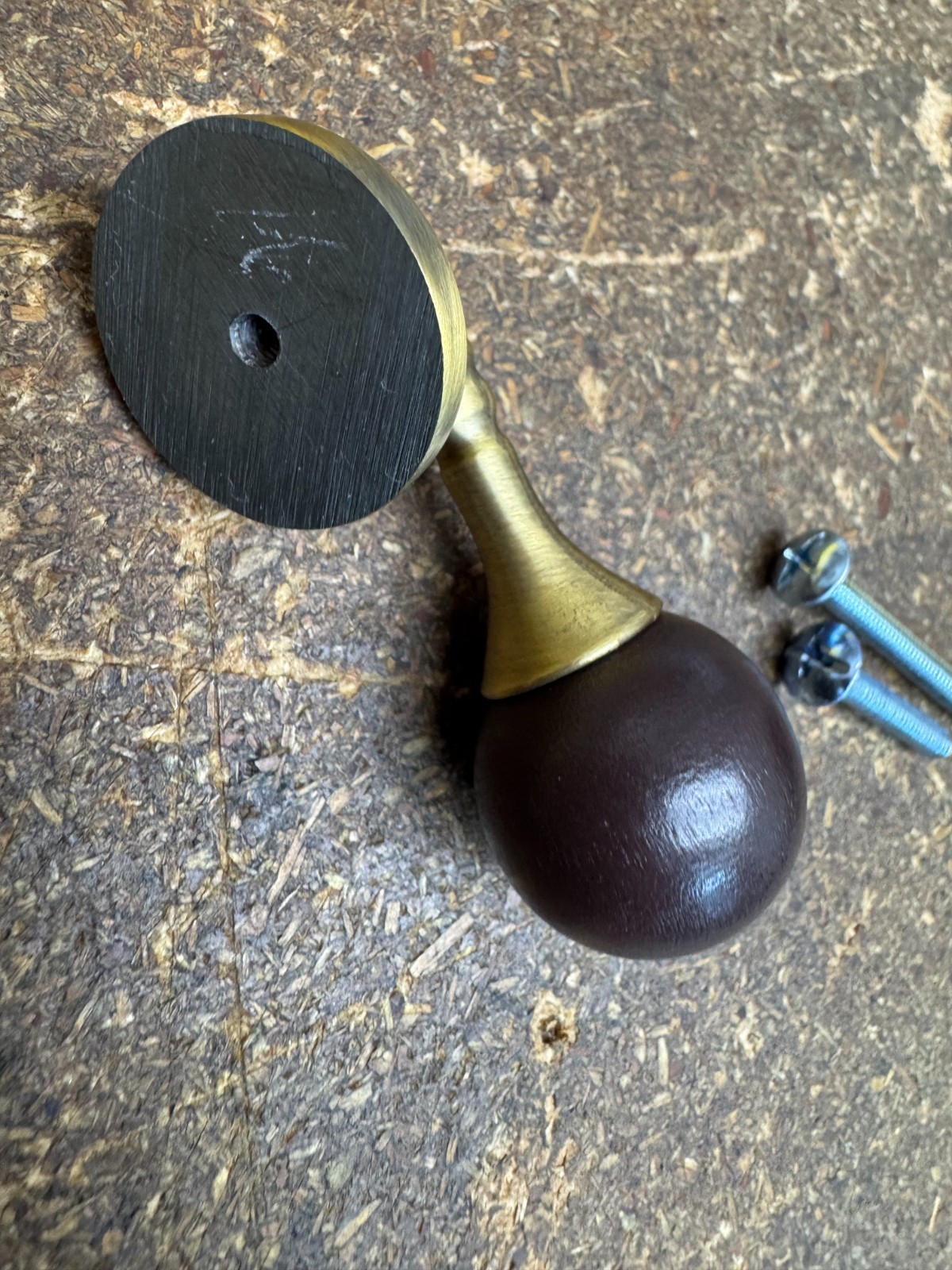 Teardrop Ball Drawer Door Pull Knob Eastlake Wood ANTQ-Brass Furniture Hardware