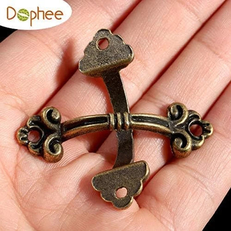 12Pcs Antique Brass Drawer Pulls, Small Vintage Decorative Cabinet Handles Knobs