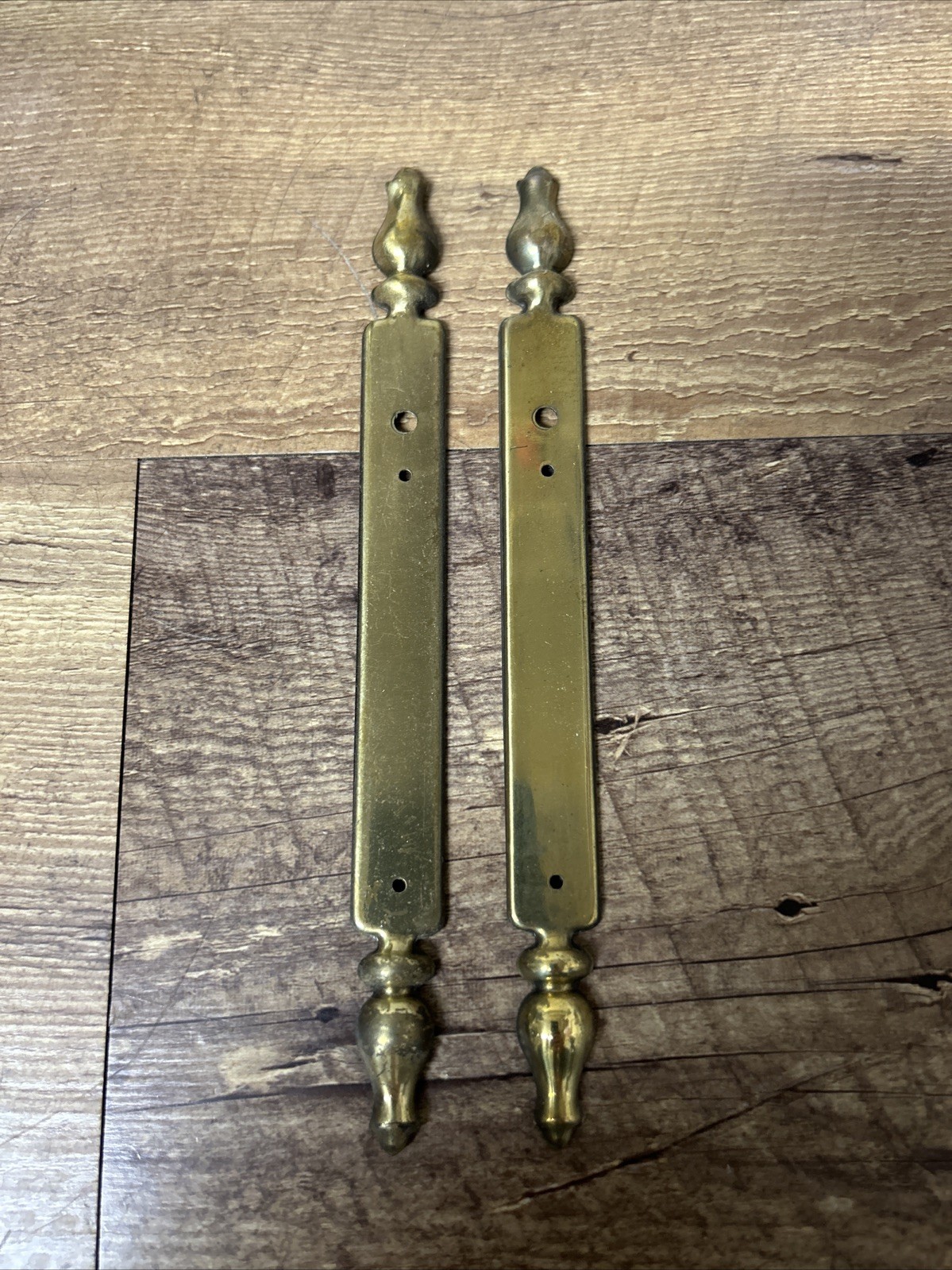 Vintage Antique English 7 1/4” Cabinet Knob / Draw Backplates 1970