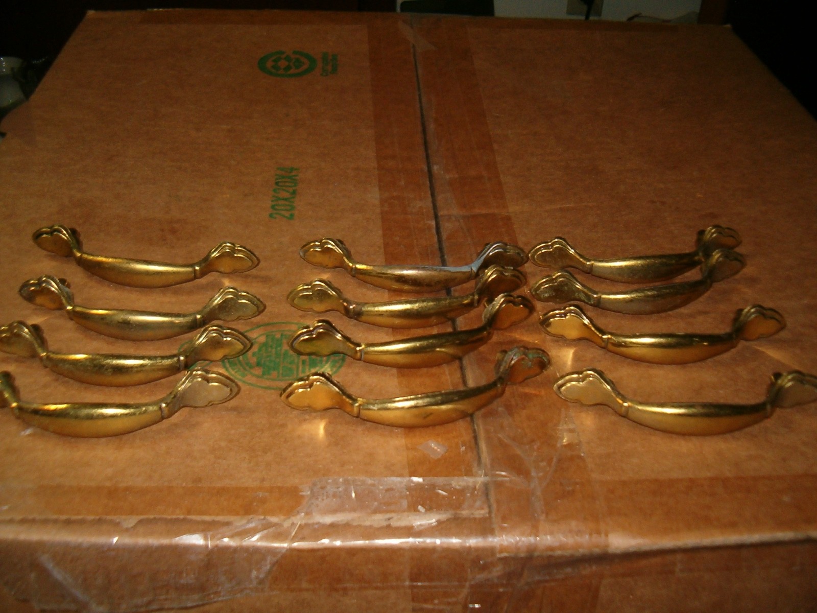 12 Keeler KBC N18224 Drawer 1950s Acorn Pull Handle Polished Brass 3″ Centers
