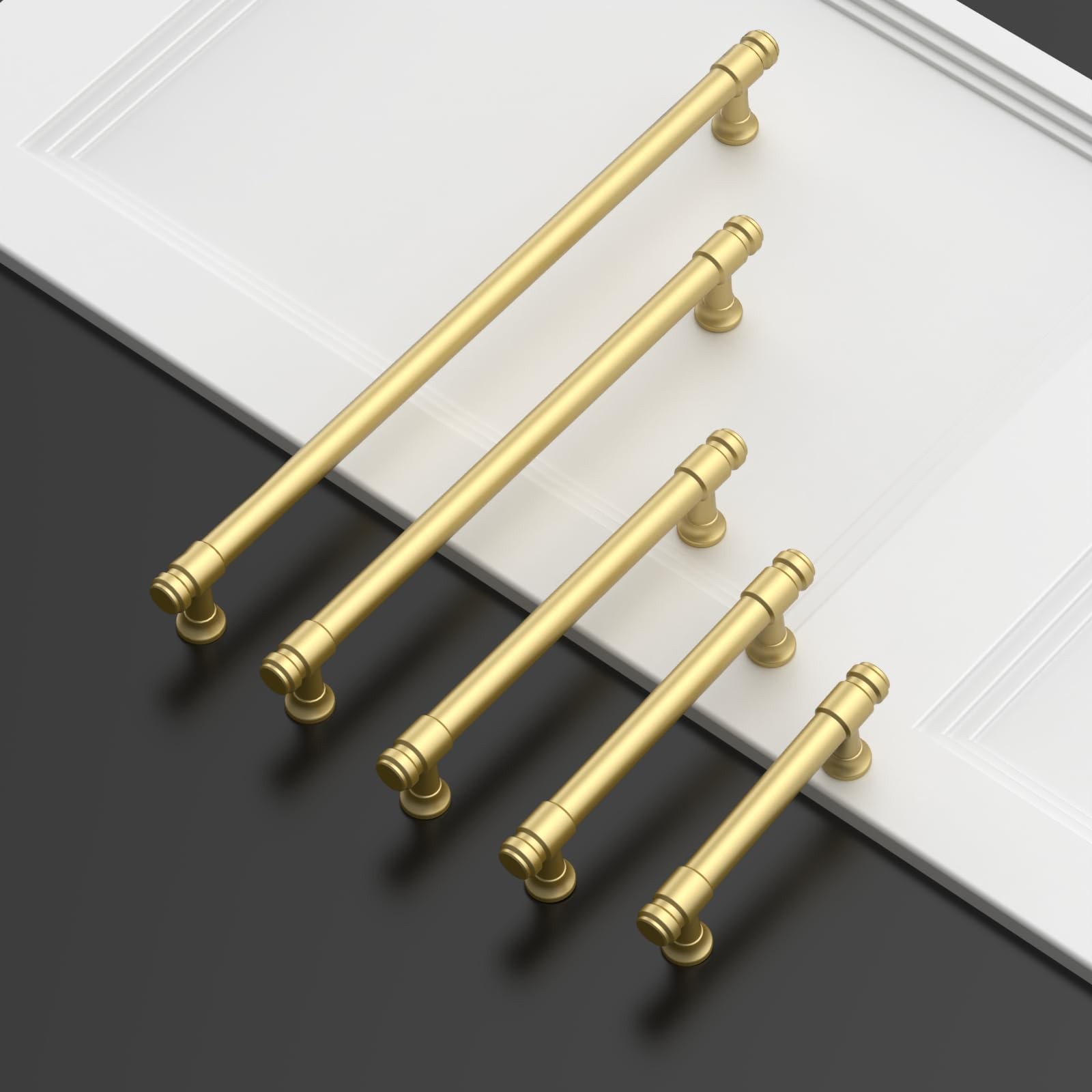 Asidrama 10 Pack 7.5 Inch192Mm Brushed Gold Cabinet Pulls Kitchen Cabinet