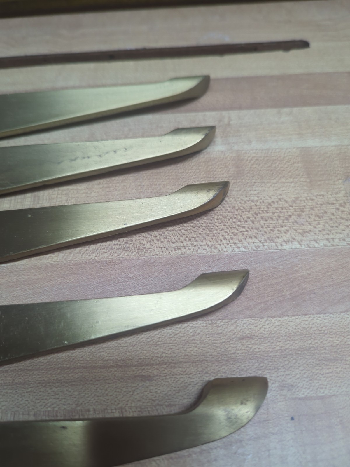 10 Vintage Long Art Deco Brass Drawer or Cabinet Pull Dresser Handle, 12″