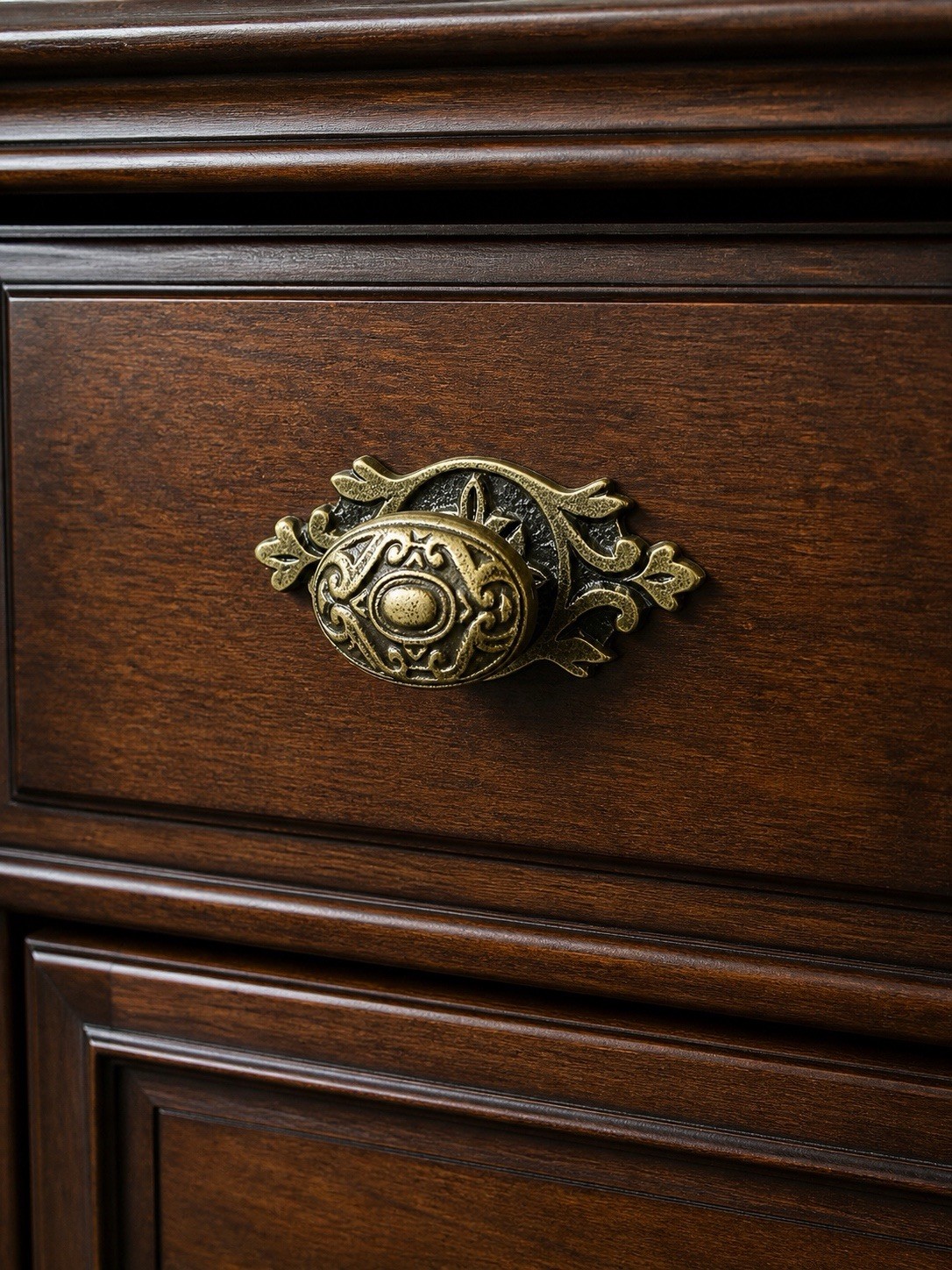 2 Antique Brass Drawer Pull Hardware Handle Vintage Cabinet Door Knob DIY