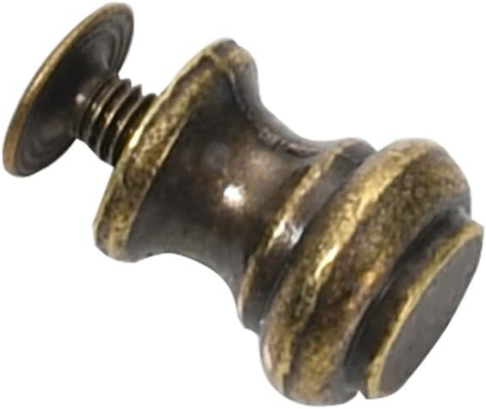 10Pcs Single Hole Mini Drawer Knobs, Antique Bronze Pulls Handles for Jewelry Bo