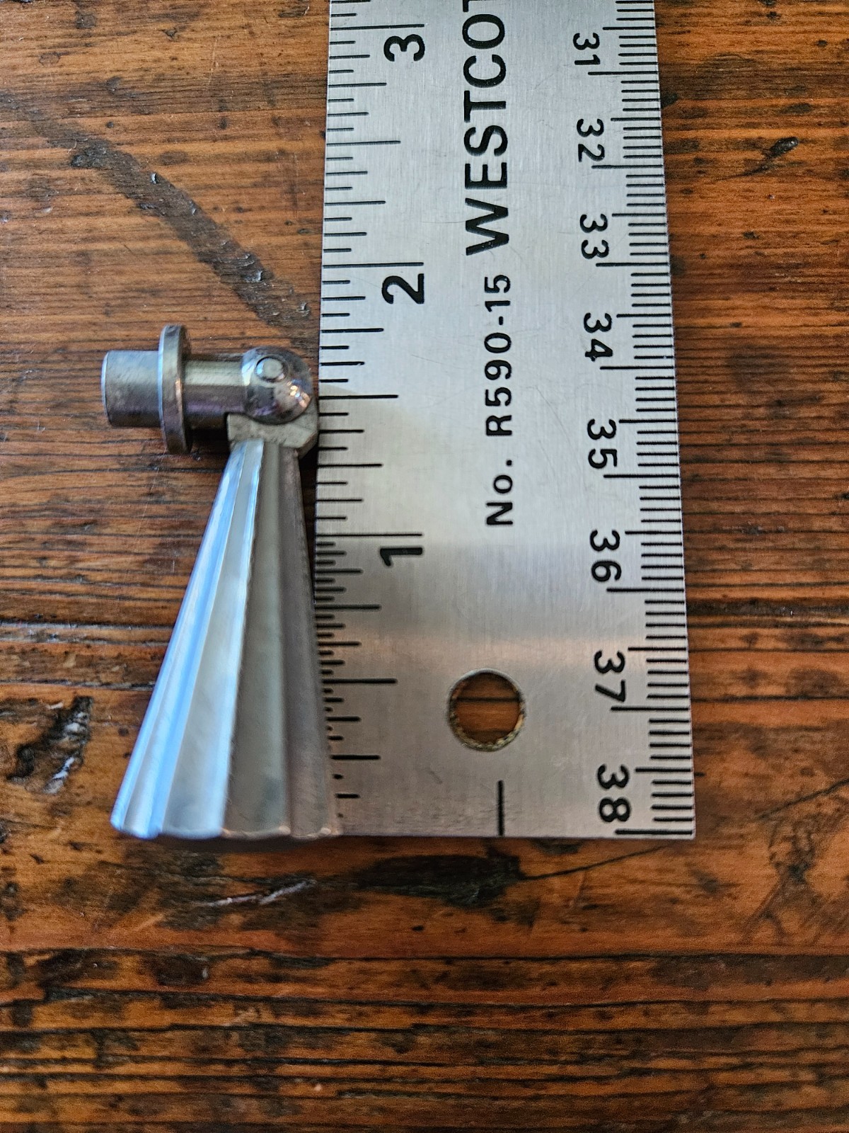 4 Vintage Art Deco / Mid Century Fluted Cone Drop Pendant Drawer Pulls
