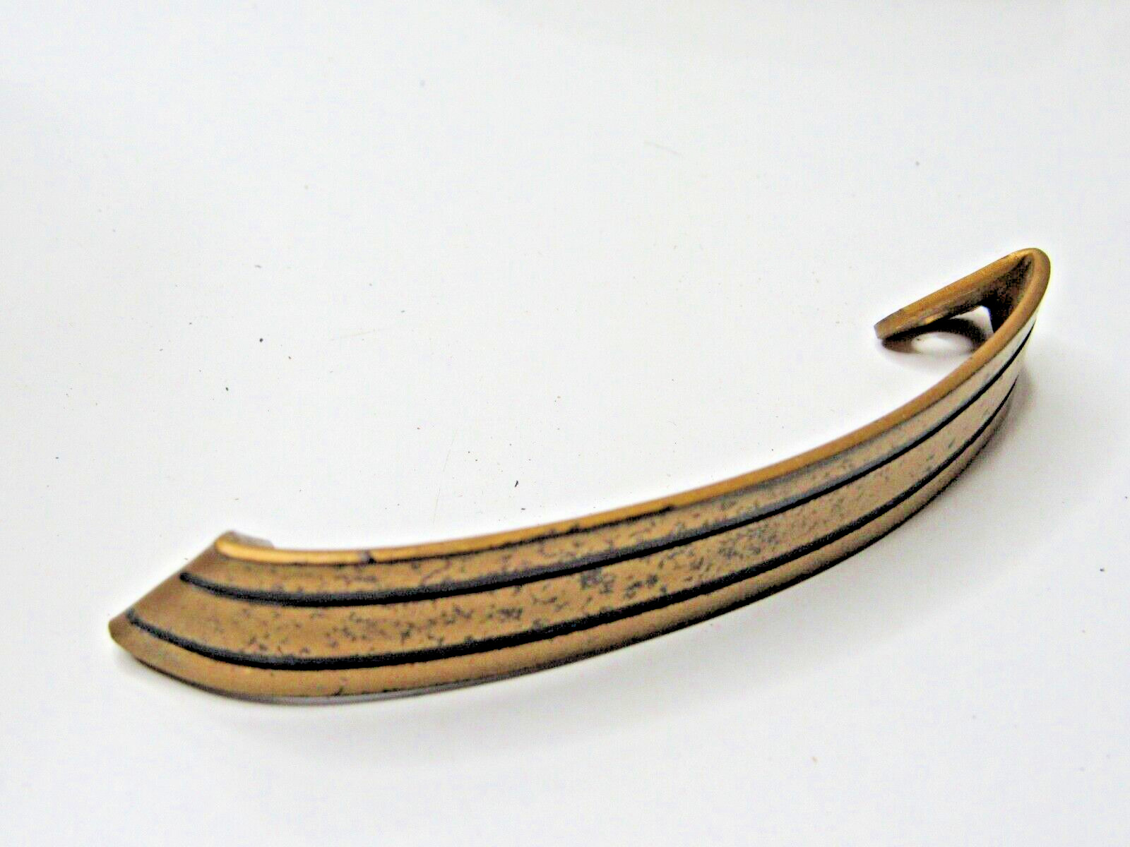 4 Vintage Art Deco Brass / Black Color Drawer Pulls Dresser / Cabinet -xx