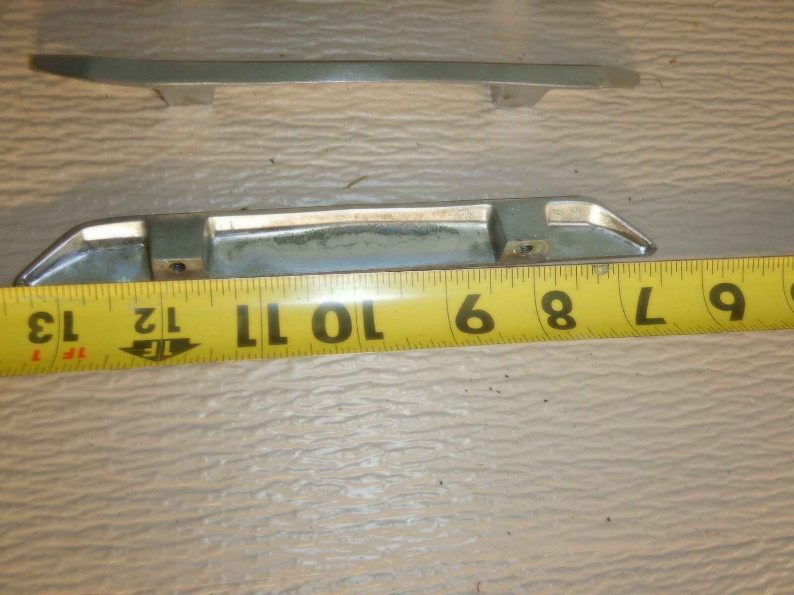 Set 4 Vintage Metal 7″ wide Drawer Pulls Stainless steel 4″ Center mount