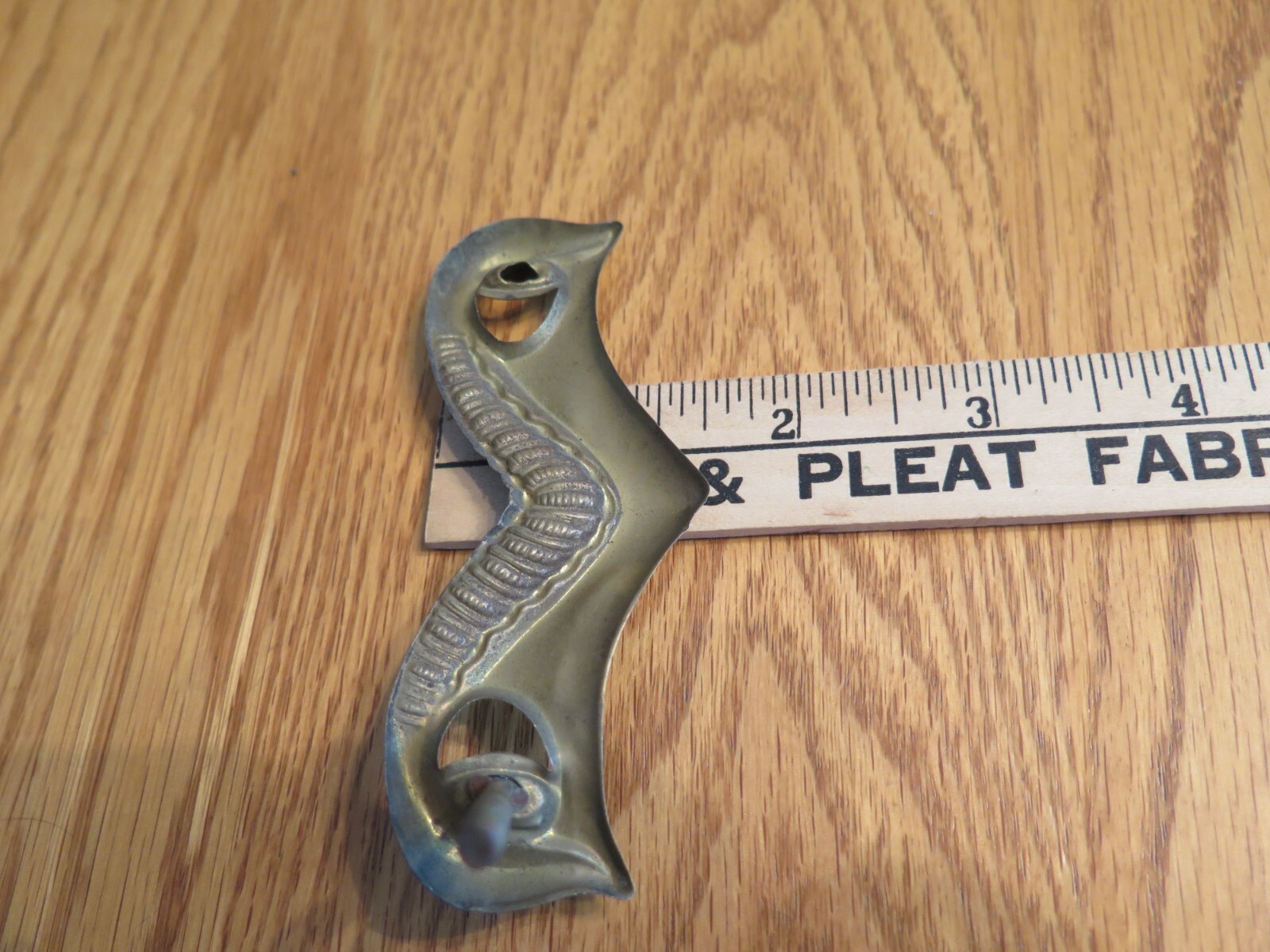 3 Vintage Brass? Dresser Cabinet Drawer Back Plate? Hardware Lightweight Salvage