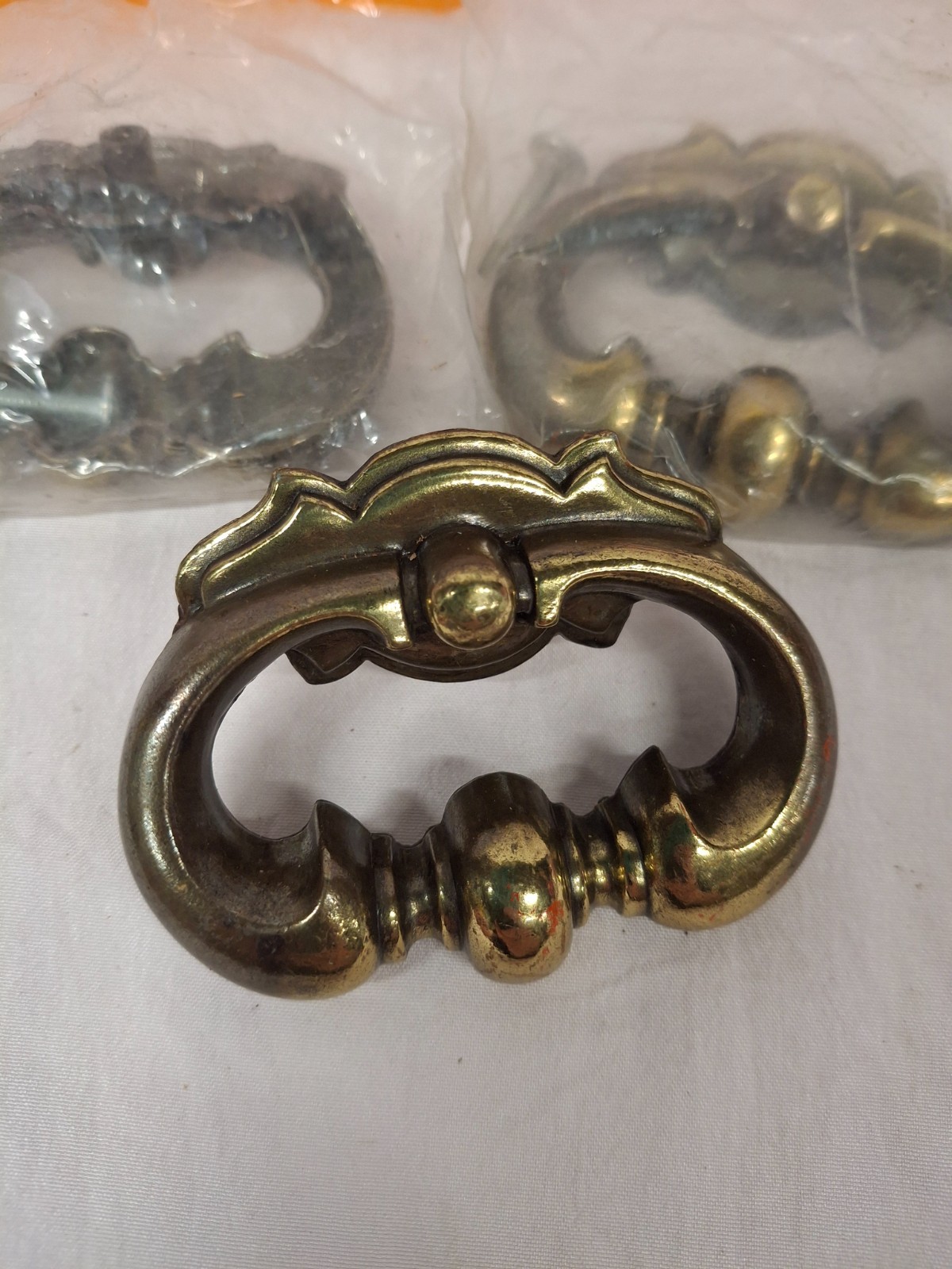 Lot of 3 Amerock BP764-AE Antique English Brass Furniture Knob Handle Cabinet