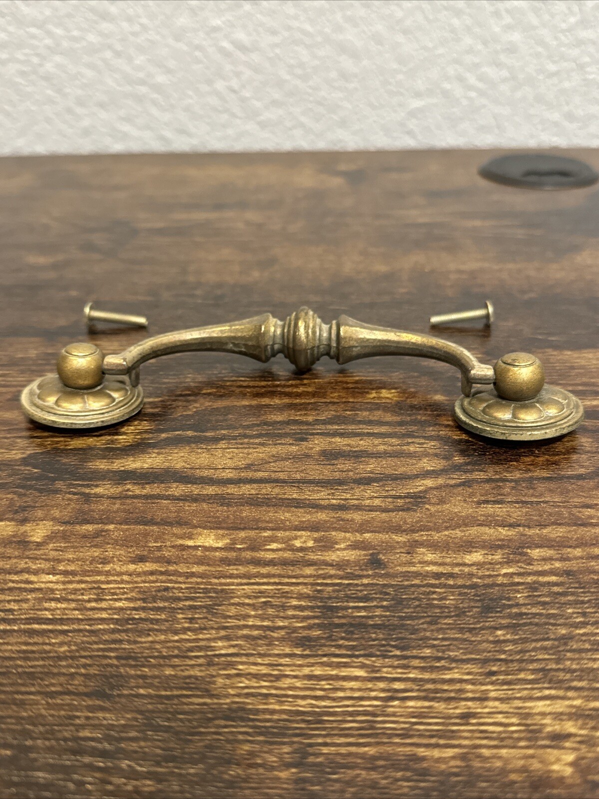 Drexel Esperanto Drawer Pull Tall Dresser Brass Vintage Drop Bail MCM Handle