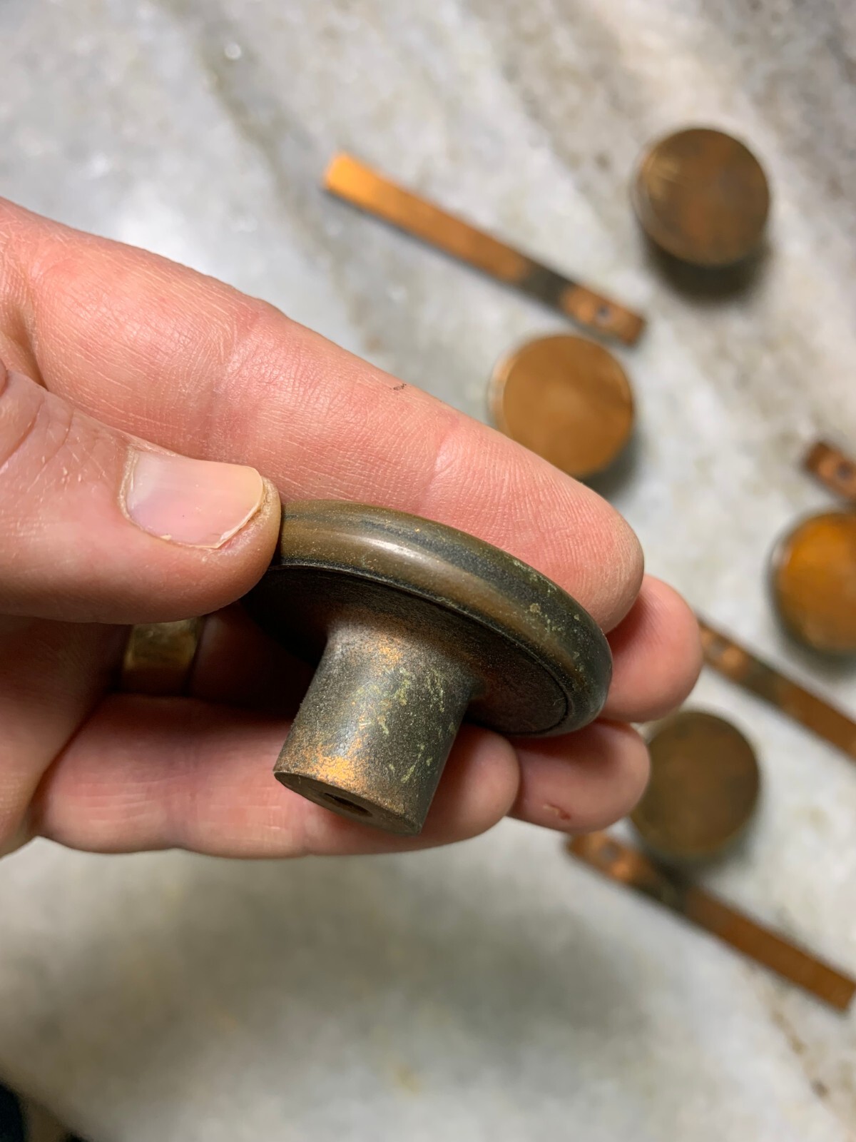 Antique Vintage Art Deco Brass Metal Dresser Bureau Drawer Knob Pulls Handles