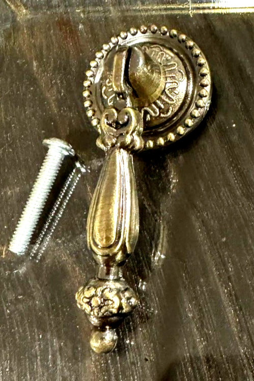 Antique-Brass Metal Drawer Pulls Handles Teardrop Vintage Cabinet Knobs Hardware