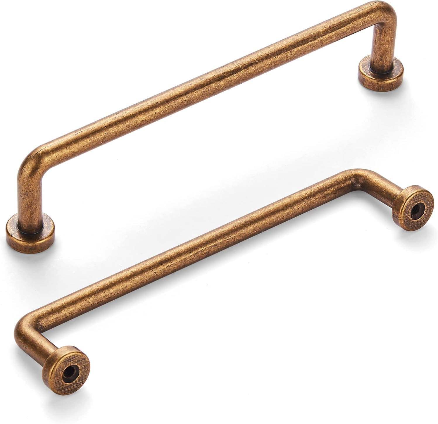 2 Pack 8 Inch Antique Brass Vintage Cabinet Handles & Drawer Pulls – Decorative
