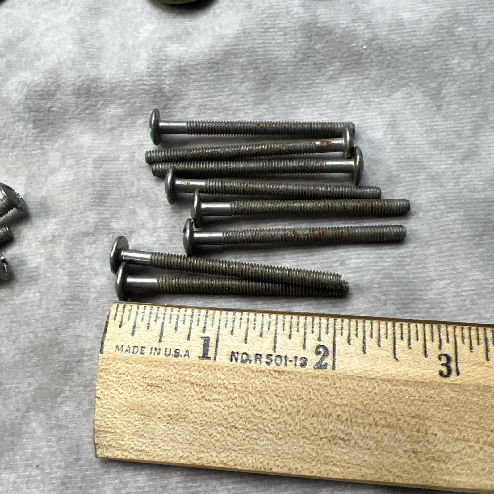 Lot 7 Antique Brass Metal Drop Bail Pulls Drawer Handles Dressers Cupboards B6