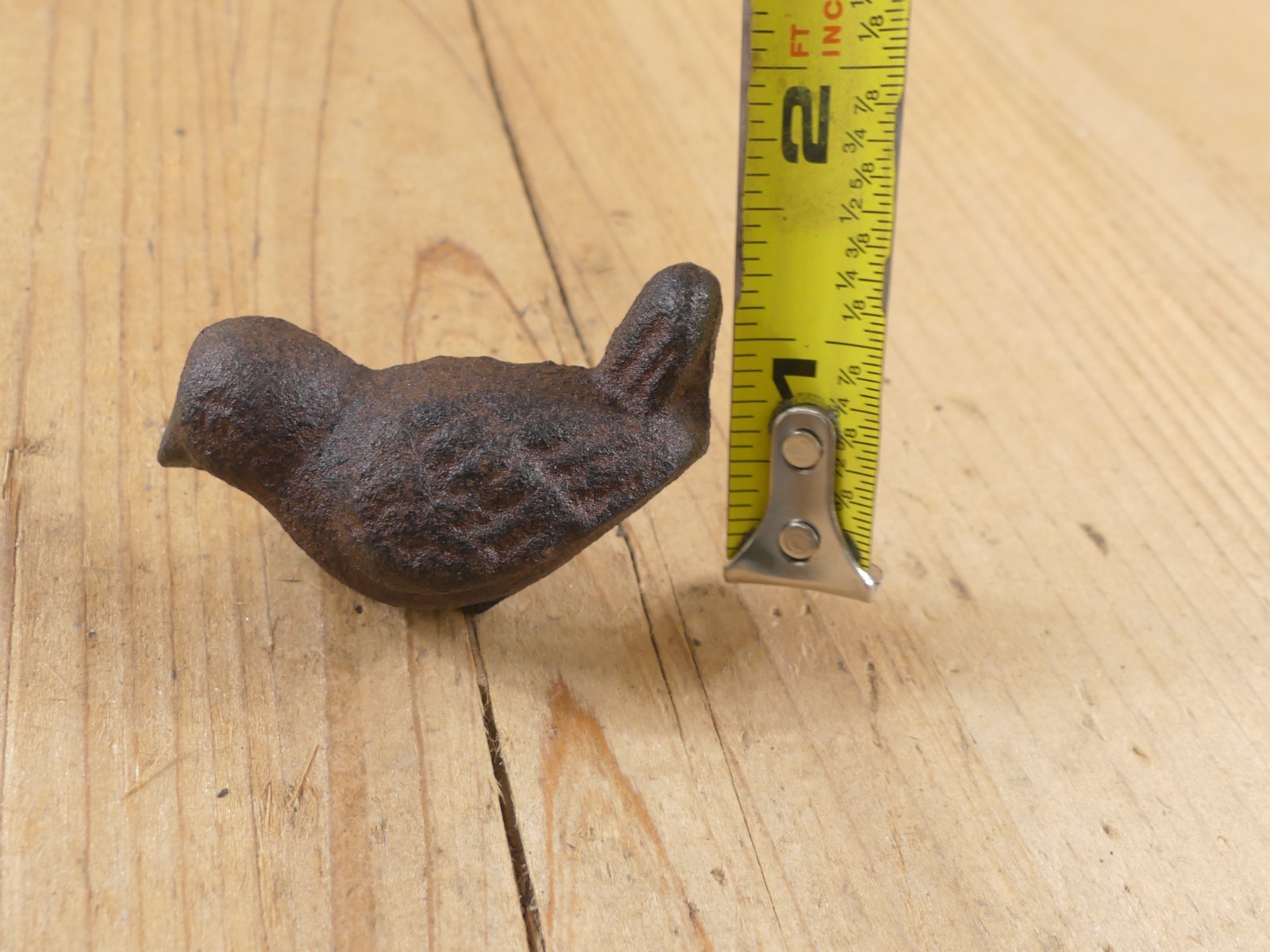 8 CAST IRON BIRD CABINET KNOBS PULLS DRAWER DRESSER HANDLES RUSTIC BIRDS SPARROW