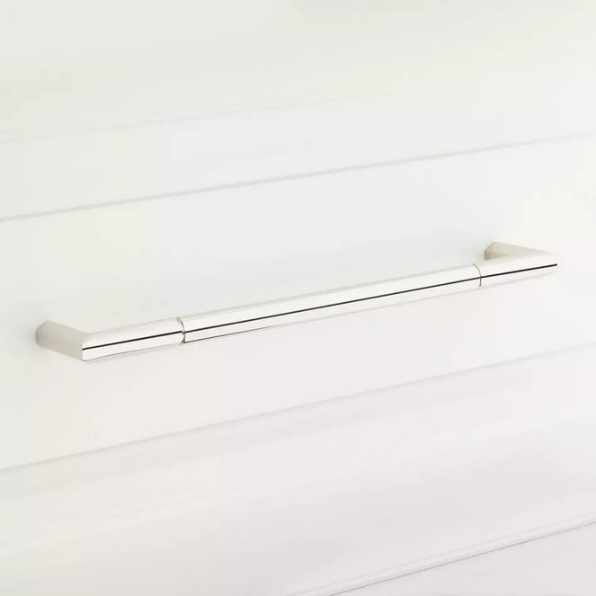 6″ Lunata Solid Brass Cabinet Pull – Polished Nickel